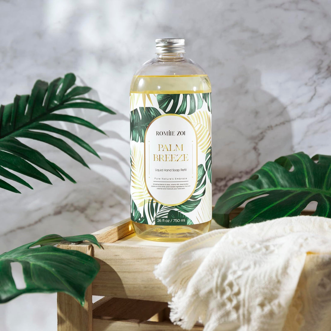 ROMIIE ZOI Liquid Hand Soap Refill, Palm Breeze,750 ML/26 FL OZ