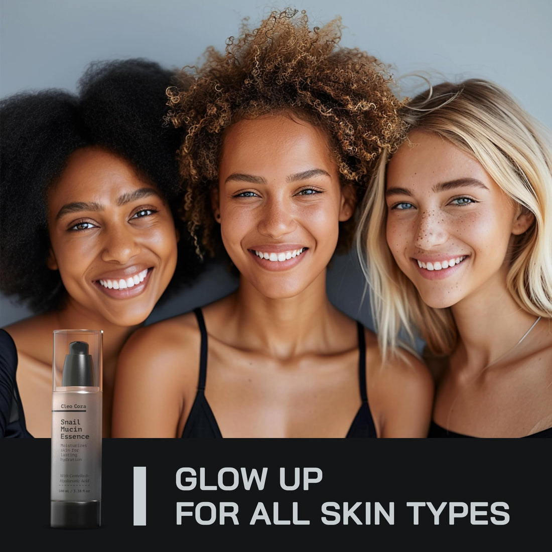 Snail Mucin Serum - Advanced Snail 96 Mucin Power Essence with Hyaluronic Acid & Centella - Skin Repair Hydrating & Moisturising Face Serum for Women - 3.38 Fl. oz 100 ml - Cruelty Free Skincare