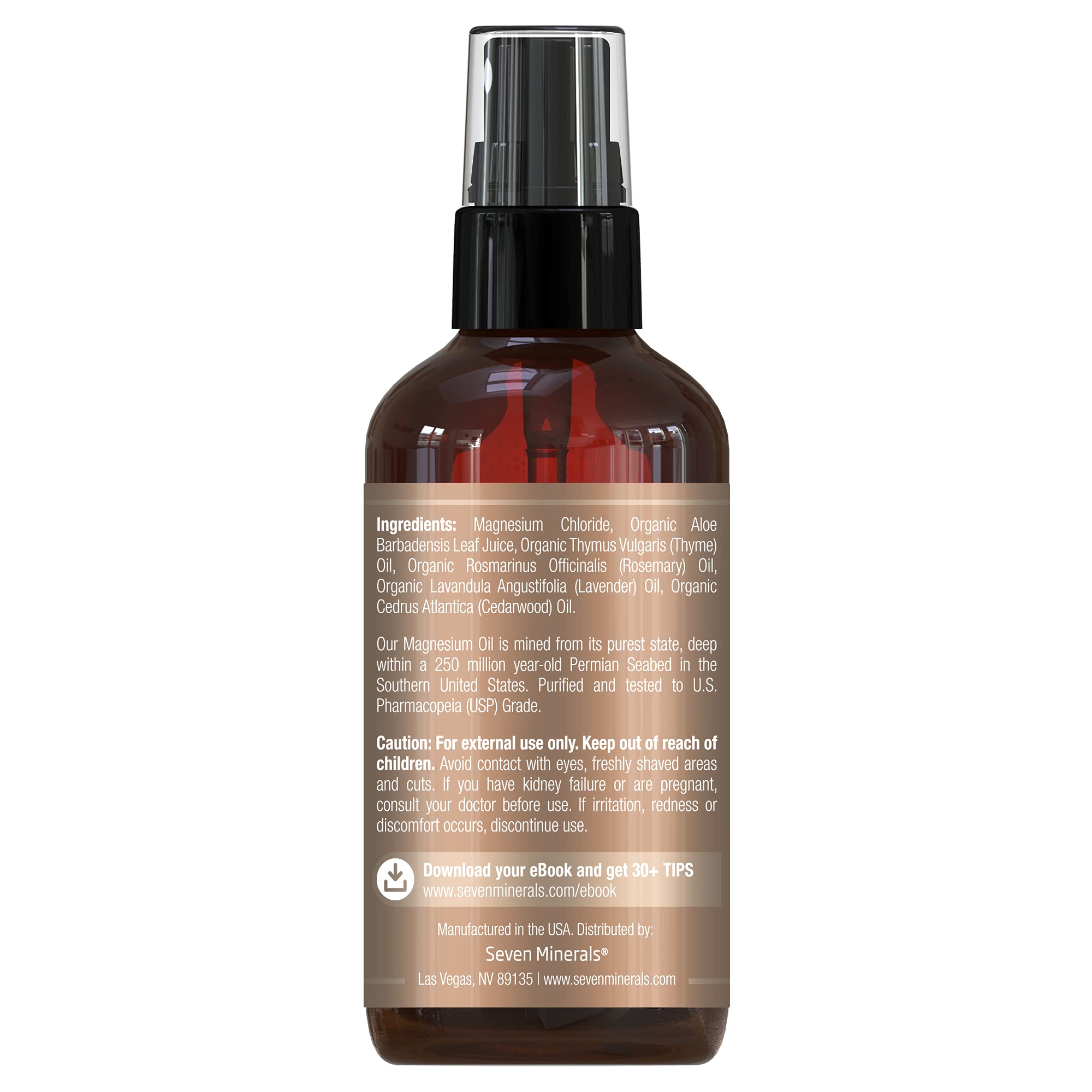 Seven Minerals Anti-hair Loss Magnesium Spray for Men and Women, 4 Oz