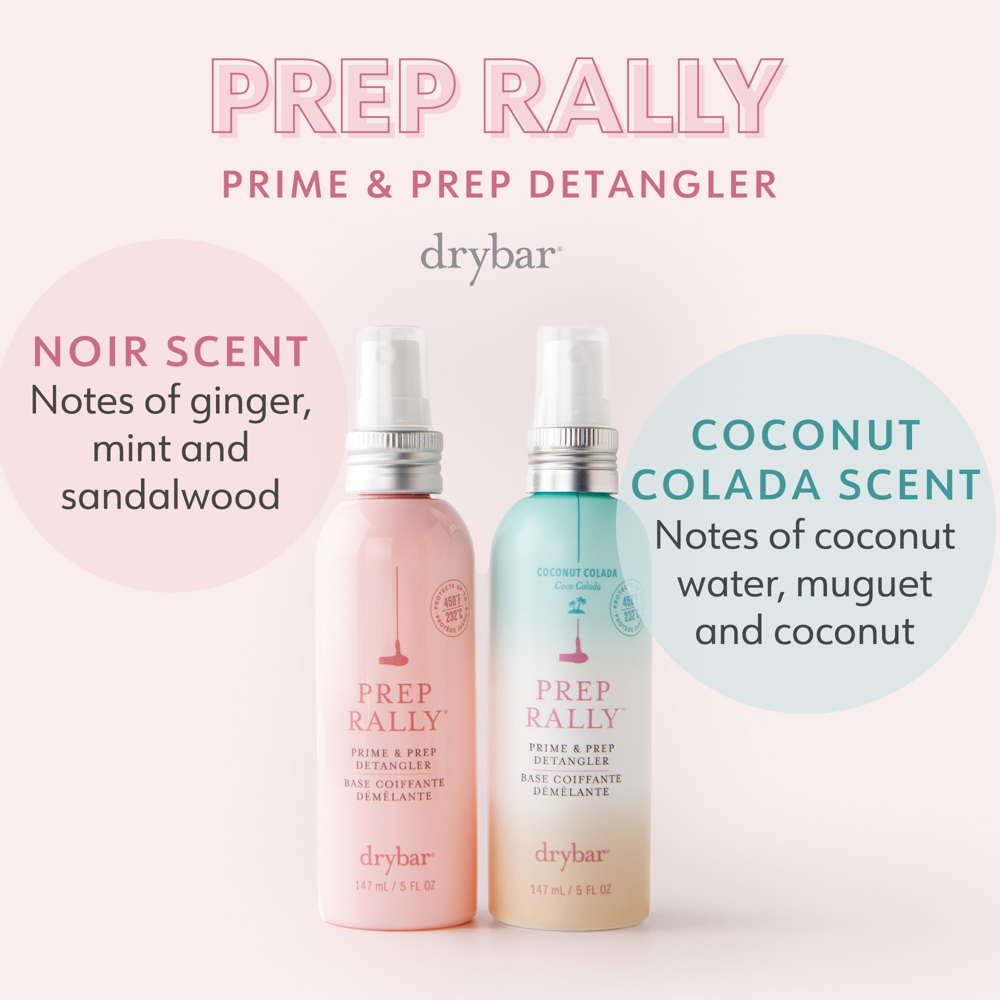Drybar Prep Rally Prime and Prep Detangler, Noir Scent, 5 fl. oz.