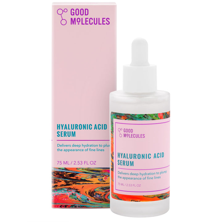 Good Molecules Hyaluronic Acid Serum - 1% Hyaluronic Acid Non-Greasy Ultra hydrating Serum Facial Moisturizer for Plumper Skin, Skin Care for Face