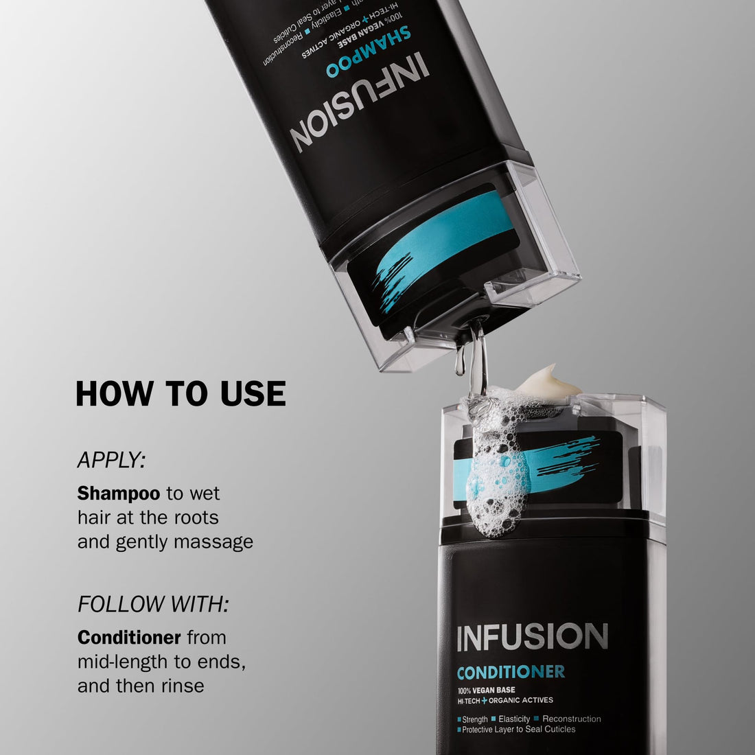 TRUSS La Moda Infusion Shampoo for Dry, Dull, Damaged Hair - 100% Vegan Keratin & Collagen Anti-aging, Color Safe Shampoo Deeply Hydrates, Protects & Restores for Strong, Soft, Shiny Hair