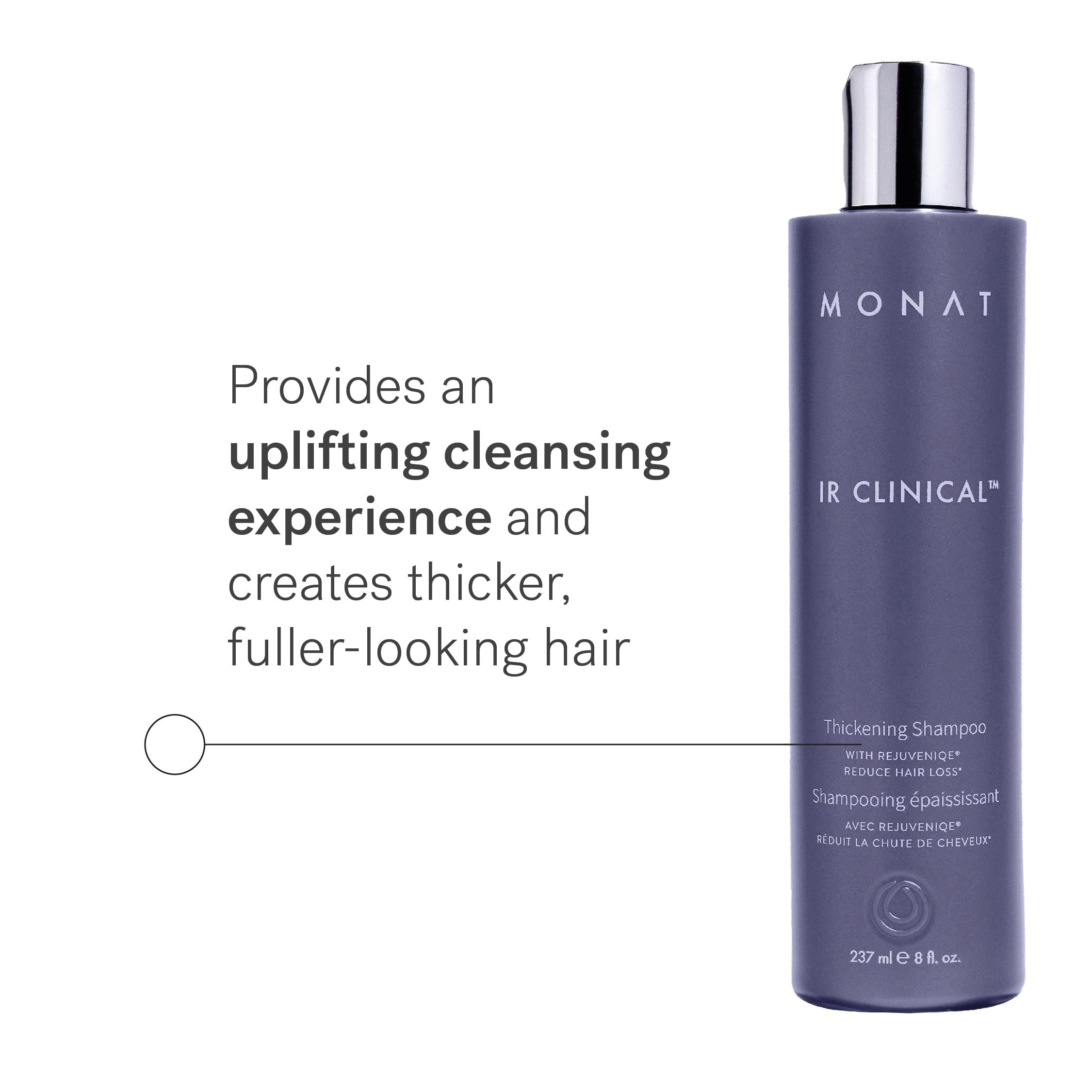 MONAT IR Clinical Thickening Shampoo – Volumizing Shampoo for Dense, Thick Strands – Thickening Solution Crafted from Powerful Blend of Natural Ingredients, With Rosemary & Mint And Pea Extract