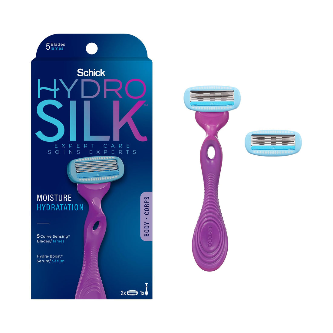 Schick Hydro Silk Razor for Women with 2 Moisturizing Razor Blade Refills