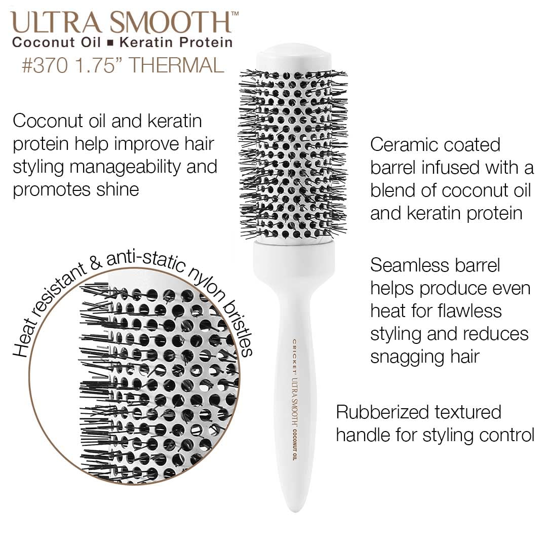Cricket Ultra Smooth Coconut Thermal 370 Round Brush