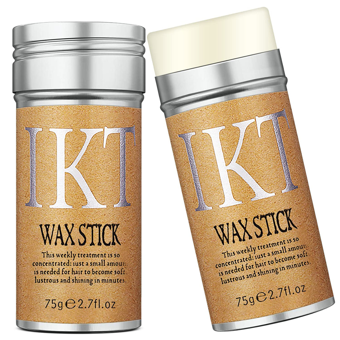 Hair Wax Stick, 2 PCS - Slick Stick for Hair Non-greasy Styling Hair Pomade Stick for Flyaways Edge Frizz Hair, 2.7 Oz