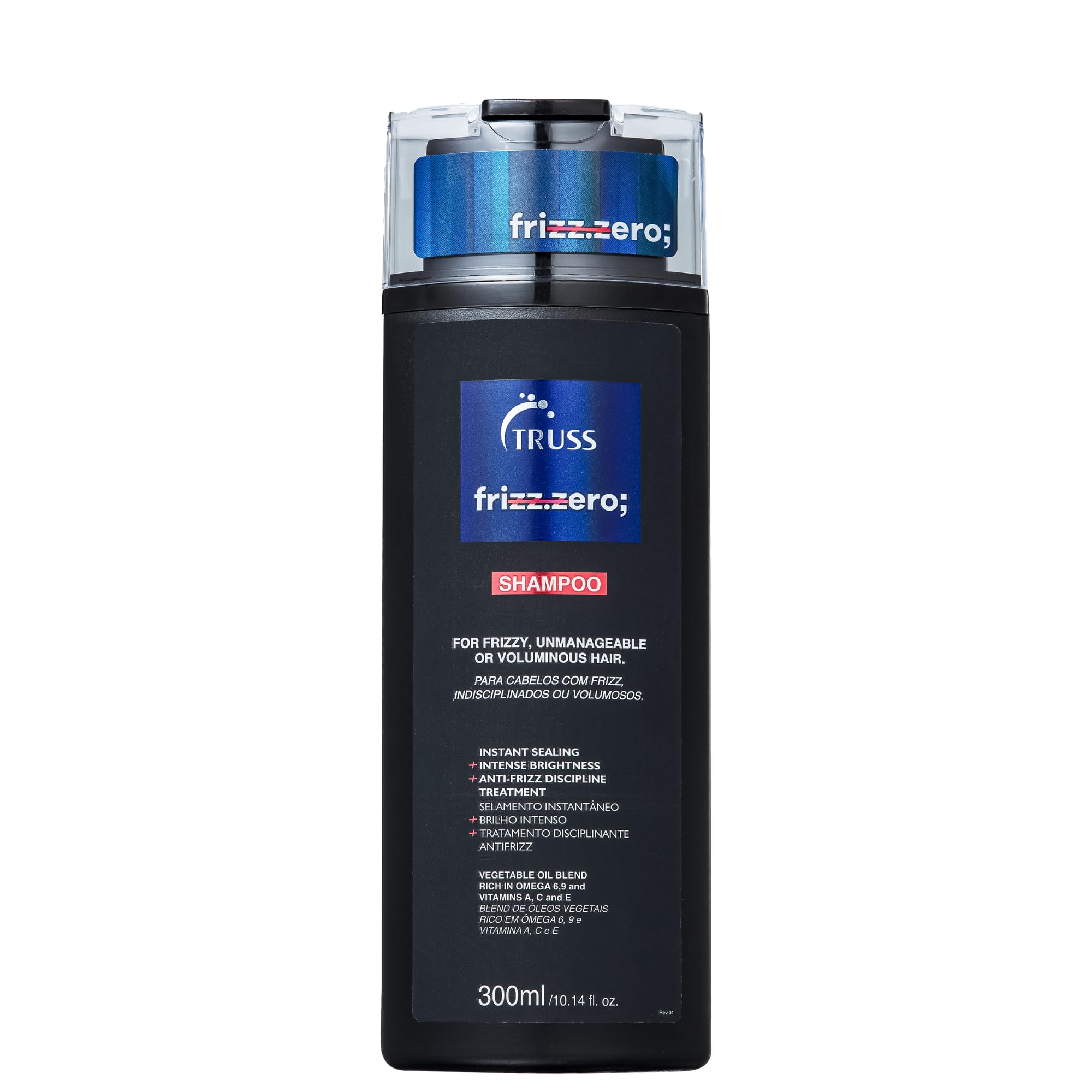 Truss Frizz Zero Shampoo - Shampoo For Frizzy Hair - Anti Frizz, Anti Humidity Formula Protects Against Moisture While Providing Volume And Shine And Free Of Split Ends