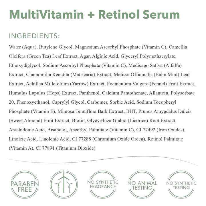emerginC MultiVitamin + Retinol Serum - Micro-Encapsulated Spheres + Vitamin C to Help Combat Visible Signs of Aging, Sensitive Skin + Minor Redness (1.0 oz, 30 ml)