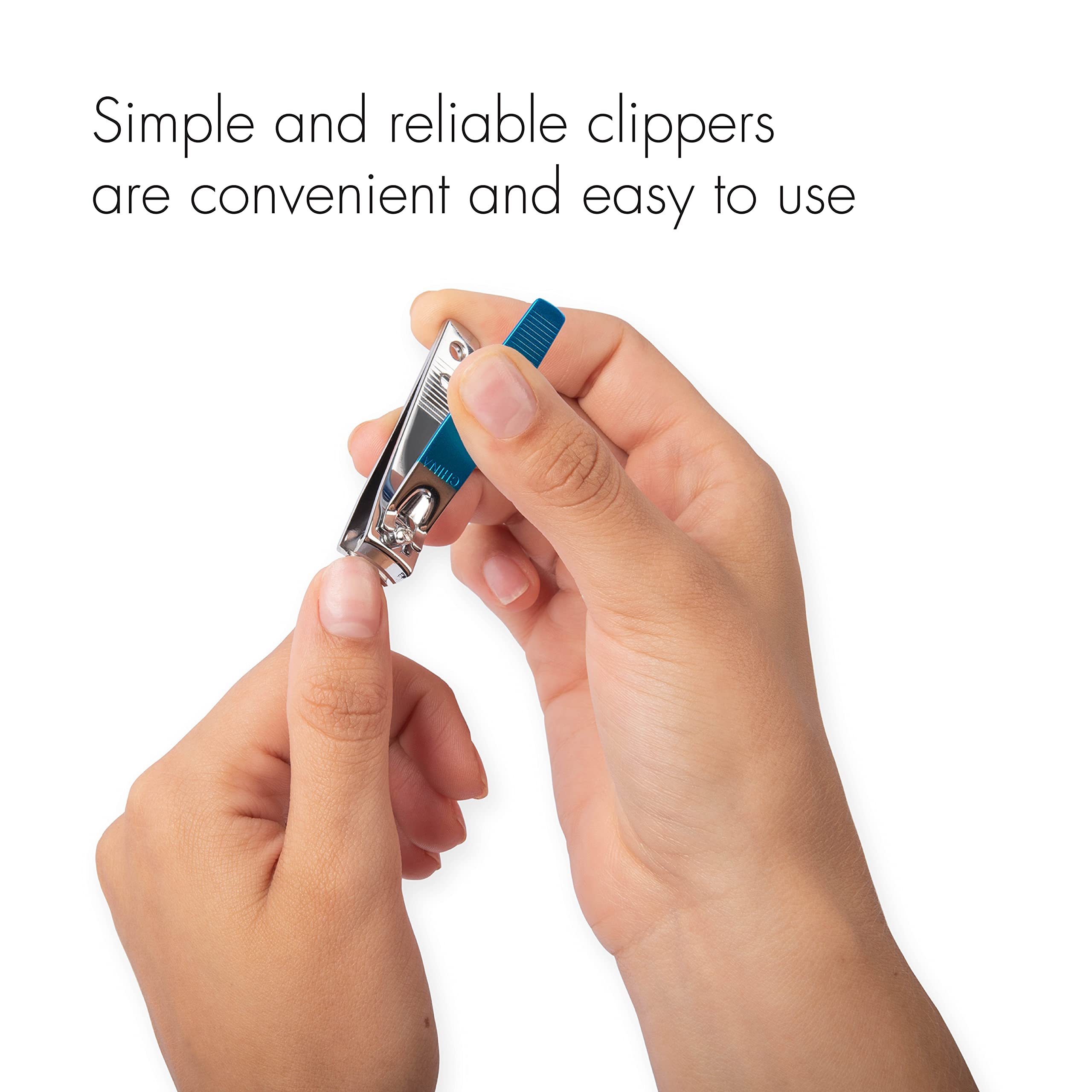 TRIM Azure Collection Clipper Set – Precision-Ground Cutting Edges for Clean, Even Cuts – Convenient and Easy To Use – Perfect for At-Home Manicures and Pedicures – Carbon Steel