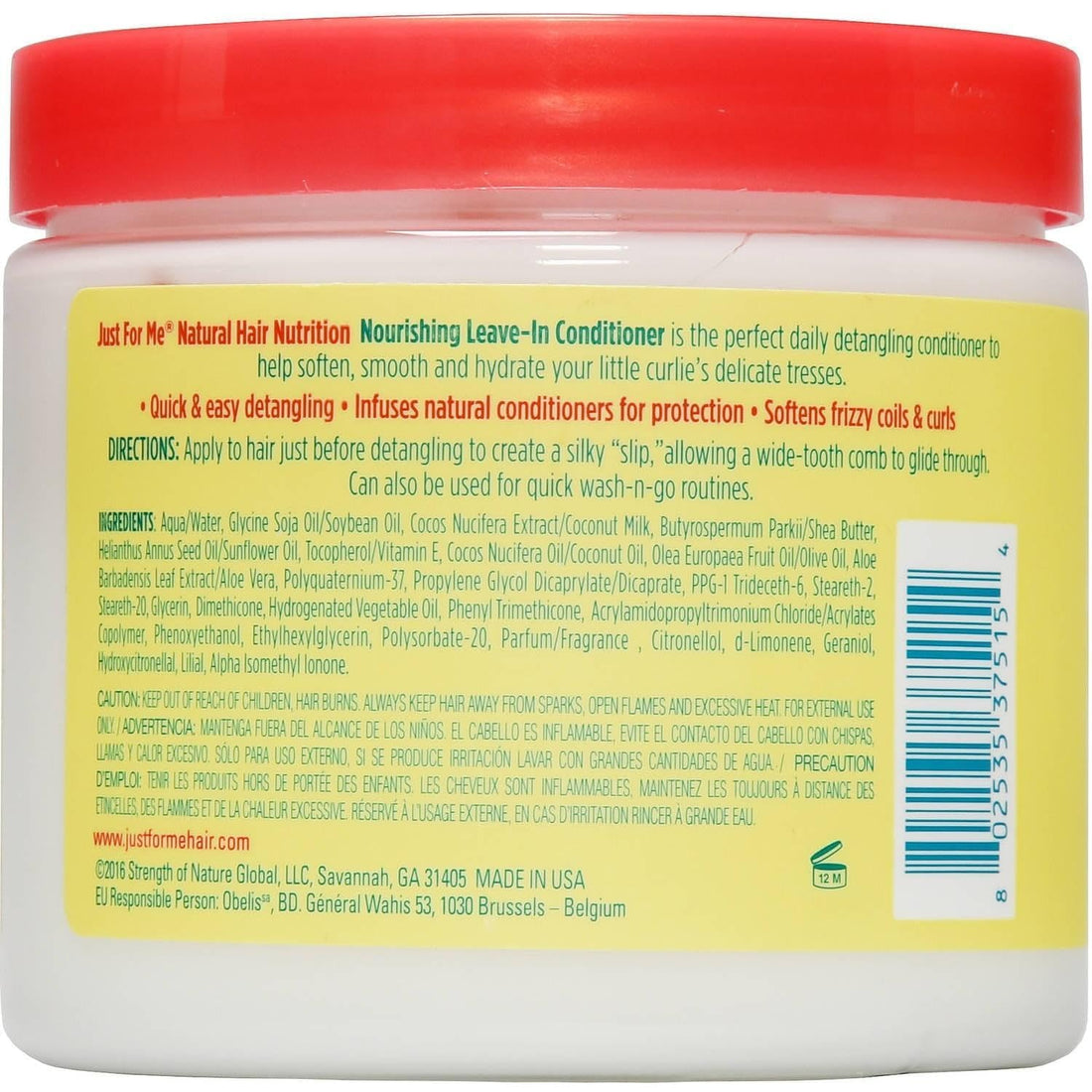 Just For Me Hair Nutrition Nourishng Leave In Conditioner, 15 Oz (Pack of 1)