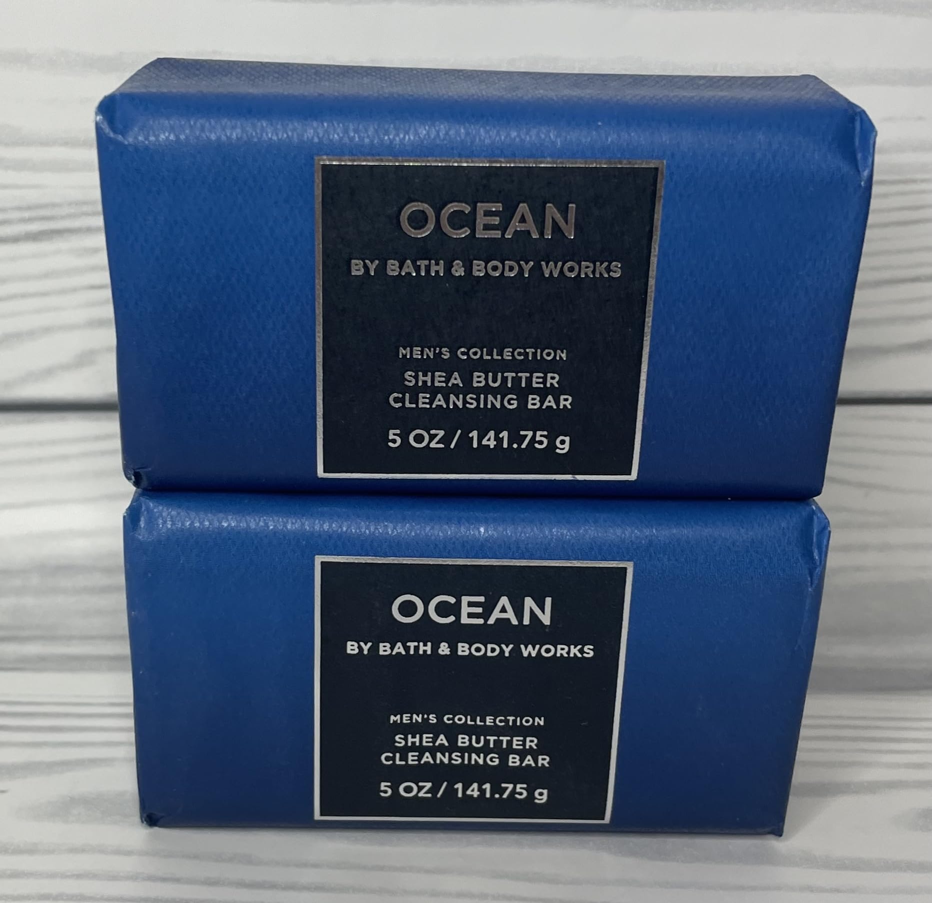 Bath and Body Works Ocean Shea Butter Cleansing Bar Soap 4.2 oz Each Pack of 2
