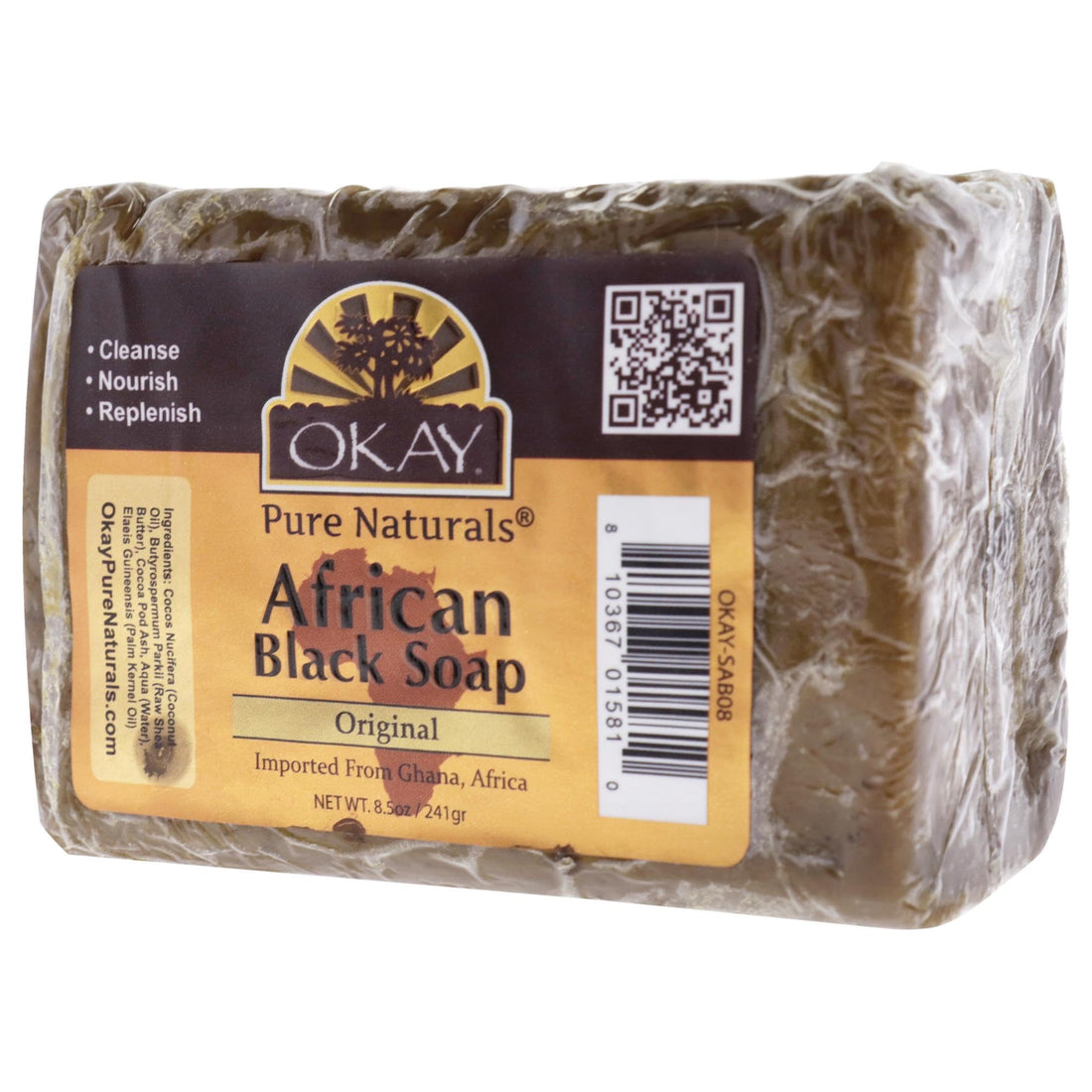 OKAY AFRICAN BLACK ORIGINAL SOAP 8.5oz / 241gr