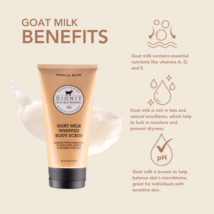 Dionis Goat Milk Skincare - Natural Whipped Sugar Body Scrub Vanilla 180864