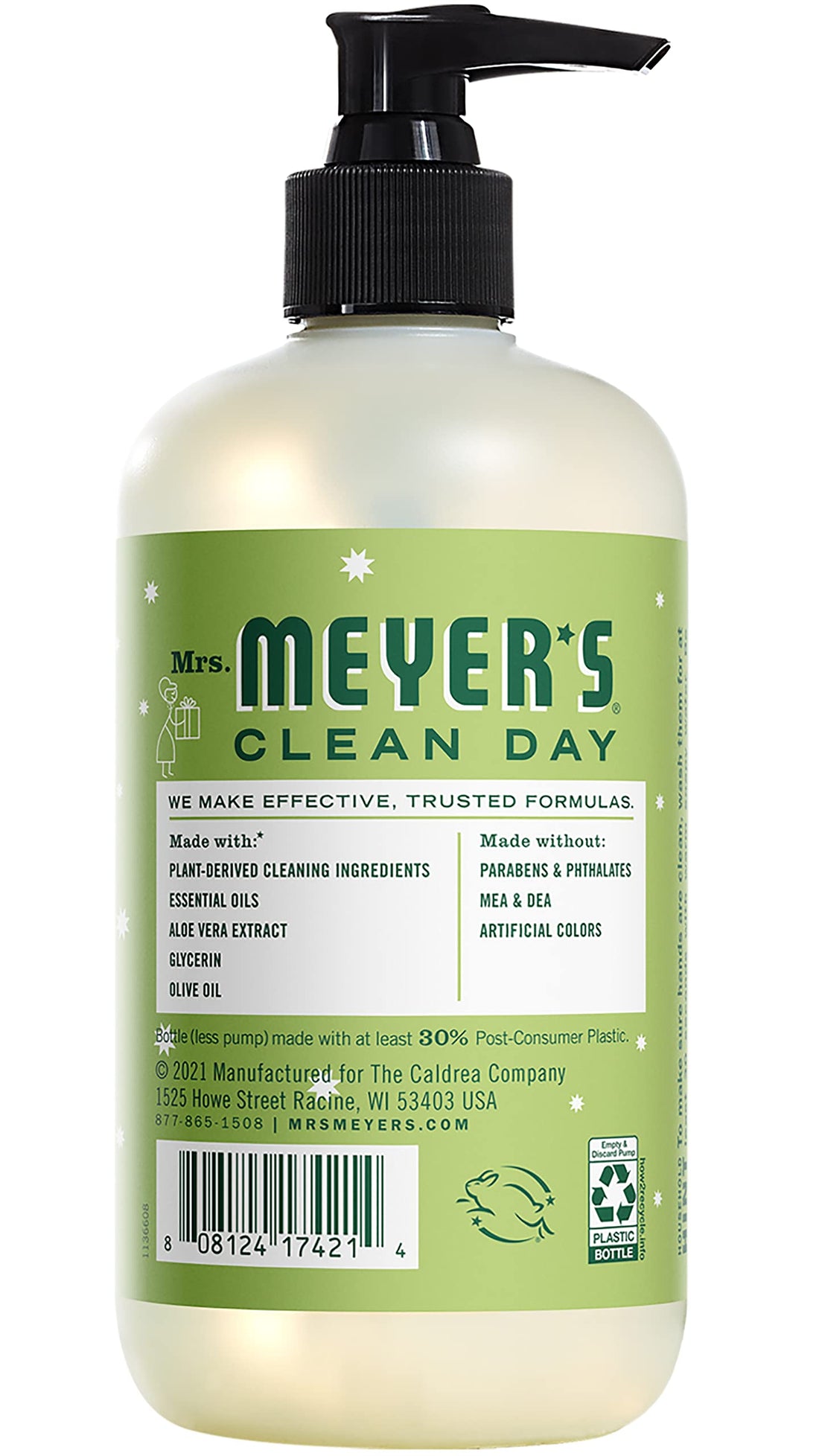 Mrs. Meyer's Clean Day Liquid Hand Soap, Cruelty Free and Biodegradable Formula, Iowa Pine Scent, 12.5 oz- Pack of 2