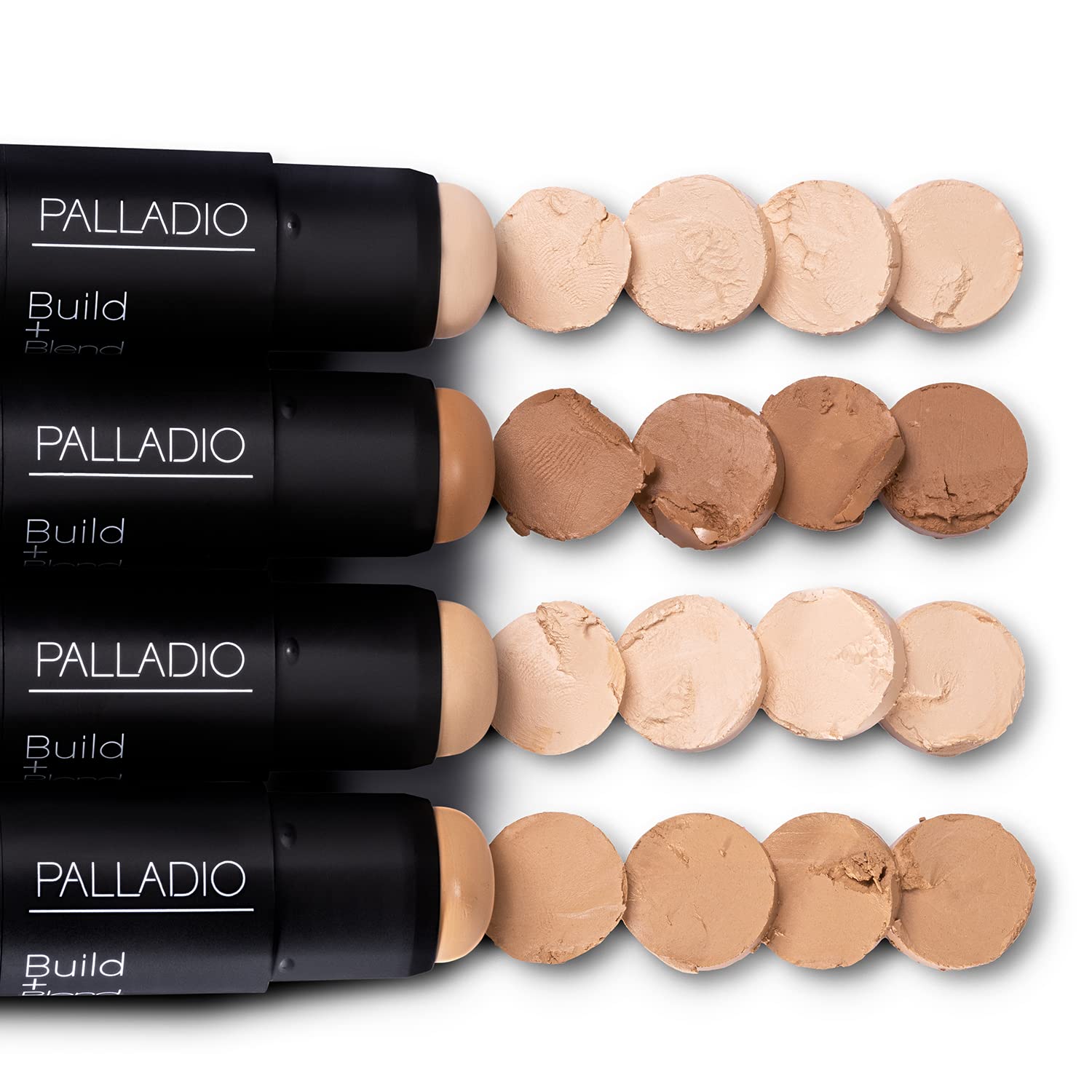 Palladio BUILD + BLEND Foundation Stick, Contour Stick for Face, Professional Makeup for Perfect Look, 0.25 Ounce (Natural Beige)