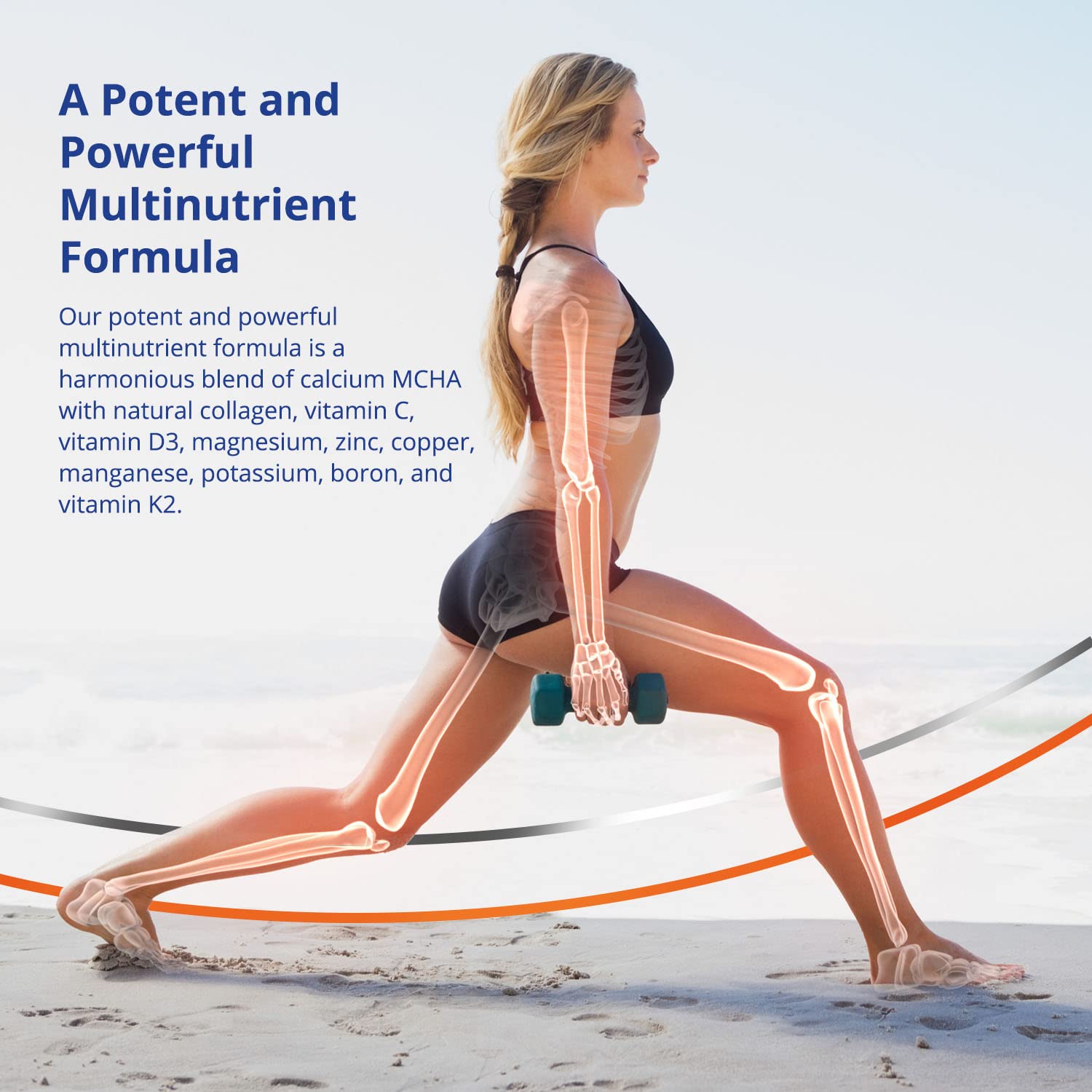 Cardiotabs Bone Essentials with MCHA & Collagen, Calcium Supplement w/Calcium Hydroxyapatite for High Absorption, Bone Density and Heart Supplement w/Vitamins, Minerals & Proteins, 120 Capsules