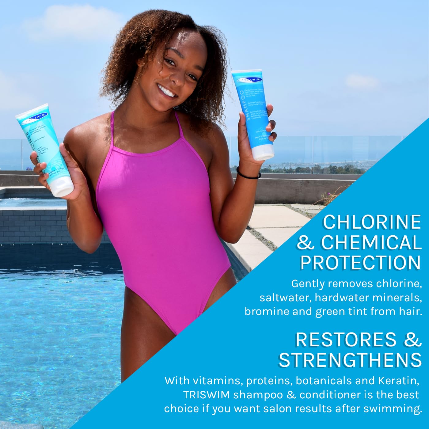 TRISWIM Chlorine Out Shampoo & Conditioner Gift Set