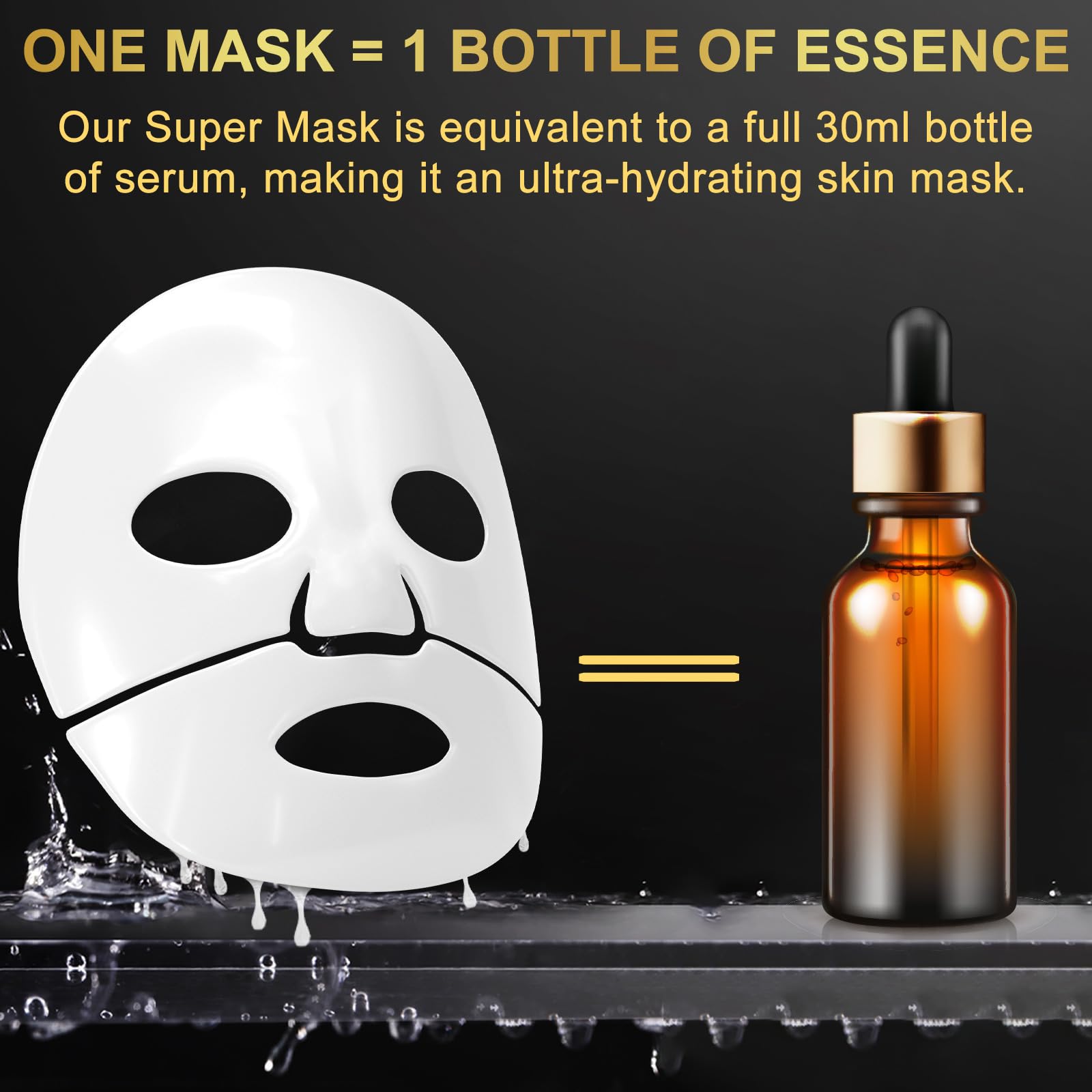 Advanced Snail Mucin Glass Glow Hydrogel Face Mask,Snail Mucin Serum Masks,Hydrating Collagen Face Masks Anti Wrinkle Deep Moisturizing Snail Mucin Masks Anti Aging for All Skin Types