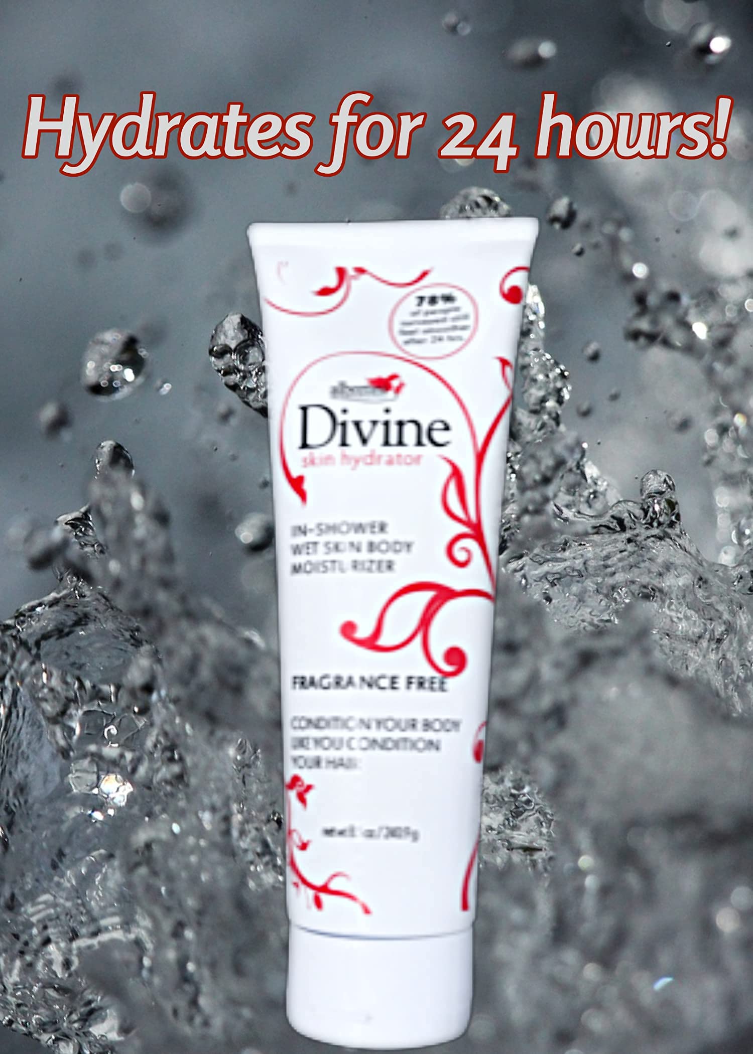 Divine Skin Hydrator in shower body moisturizer