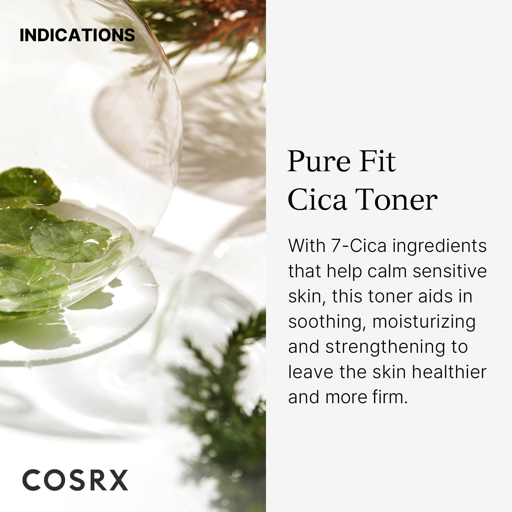 COSRX Pure Fit CICA Toner, 150ml / 5.07 fl.oz | Soothing Toner | Centella Asiatica Facial Toning Water | Korean Skincare, Animal Testing Free, Sulfates Free, Paraben Free