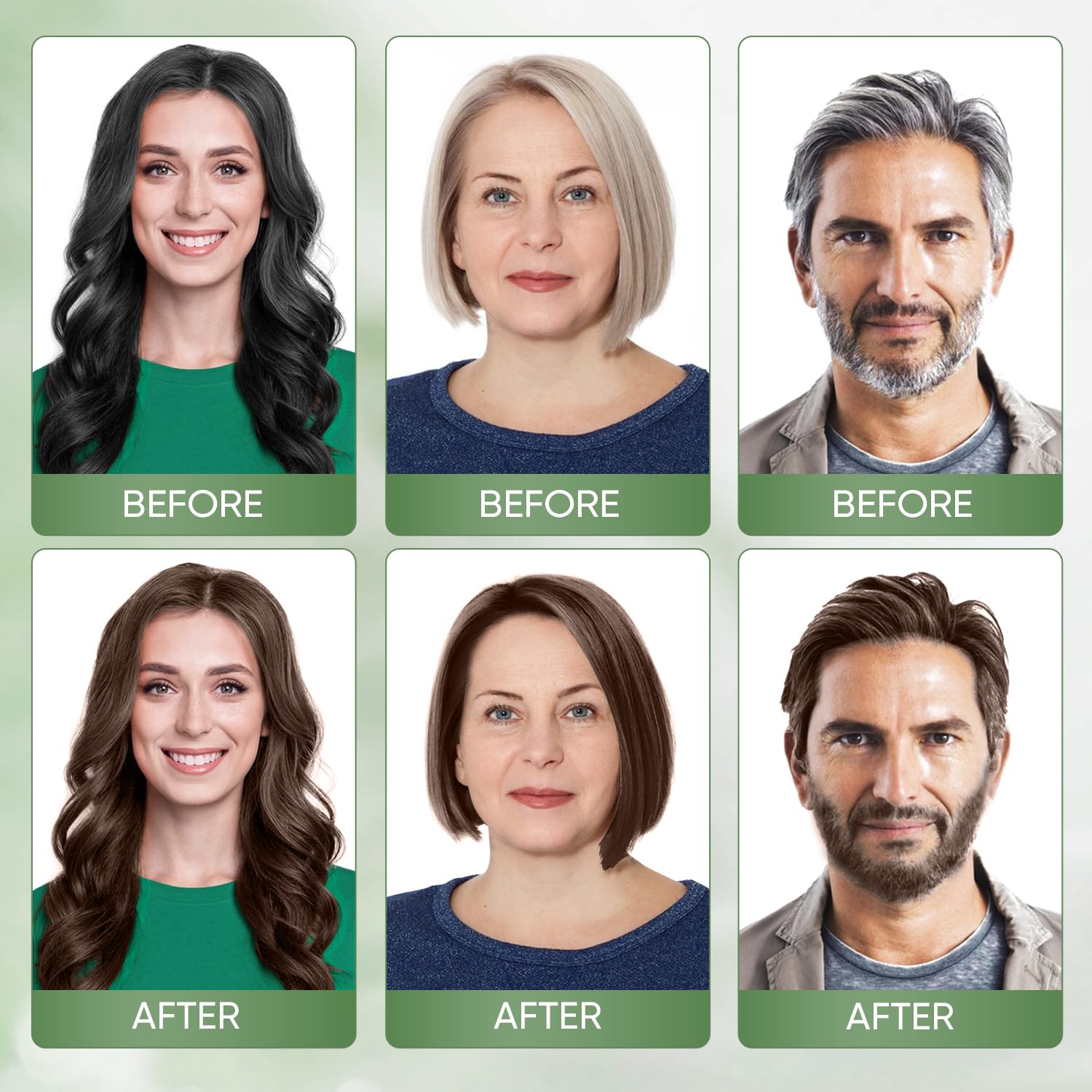 Farndu Coffee Hair Dye Shampoo for Women & Men - Gray Coverage 3 In 1 Natural Color Shampoo