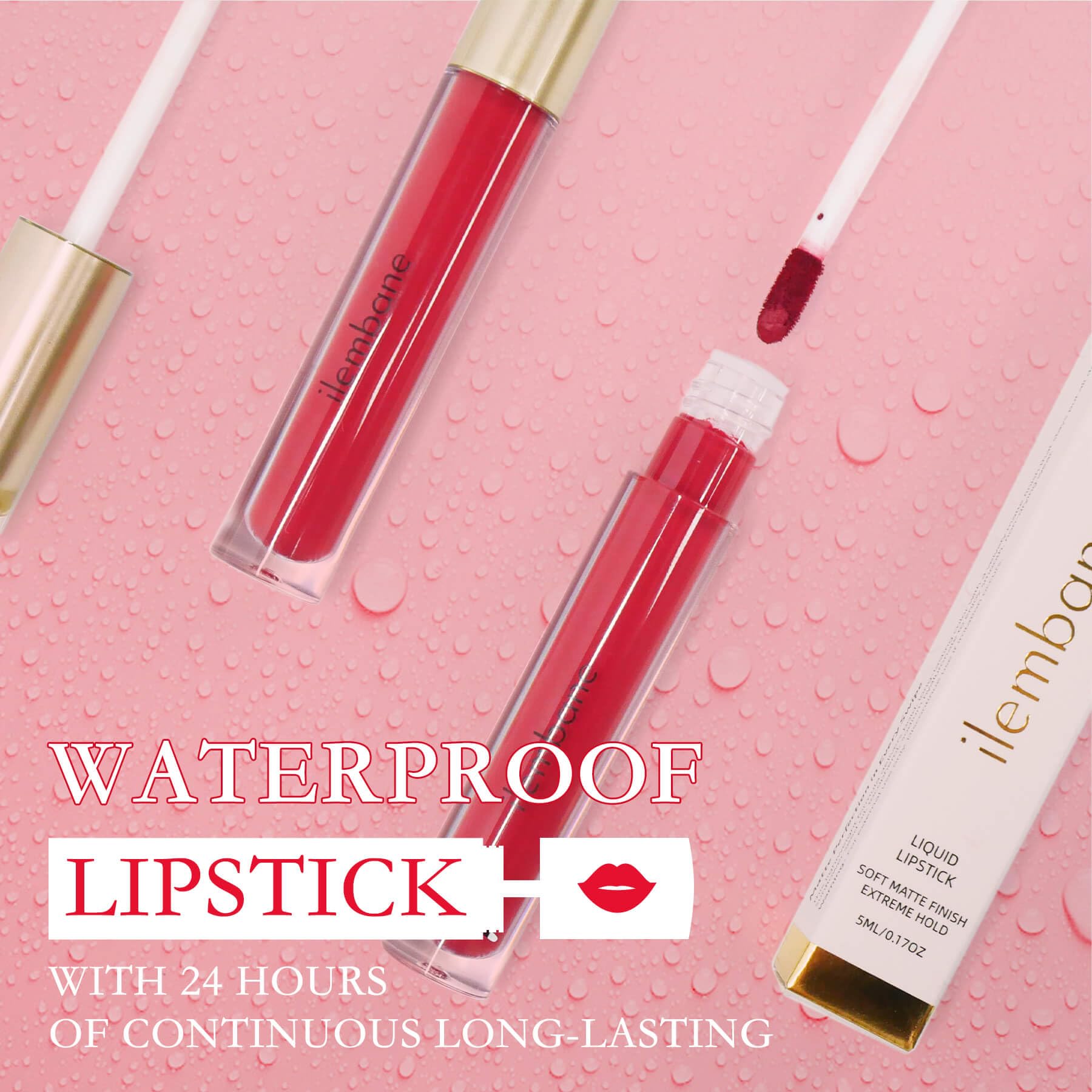 ilembane Metallic Black Liquid Lipstick - Long Lasting, Smudge Proof, Transfer Resistant Lip Color, Waterproof, Non-Transfer Formula (Mystical Moment)