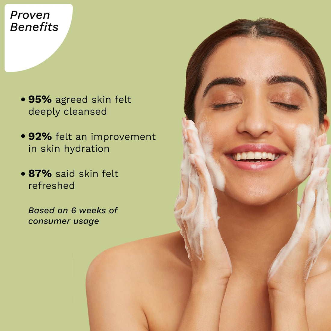 Pilgrim Squalane Foaming Face Wash | Deep Cleansing & Hydrating | Removes Dirt, Oil & Impurities | Enriched with Kiwi Extract & Vitamin B5 | Gentle & Non-Drying | 4.05 Fl Oz (120ml)