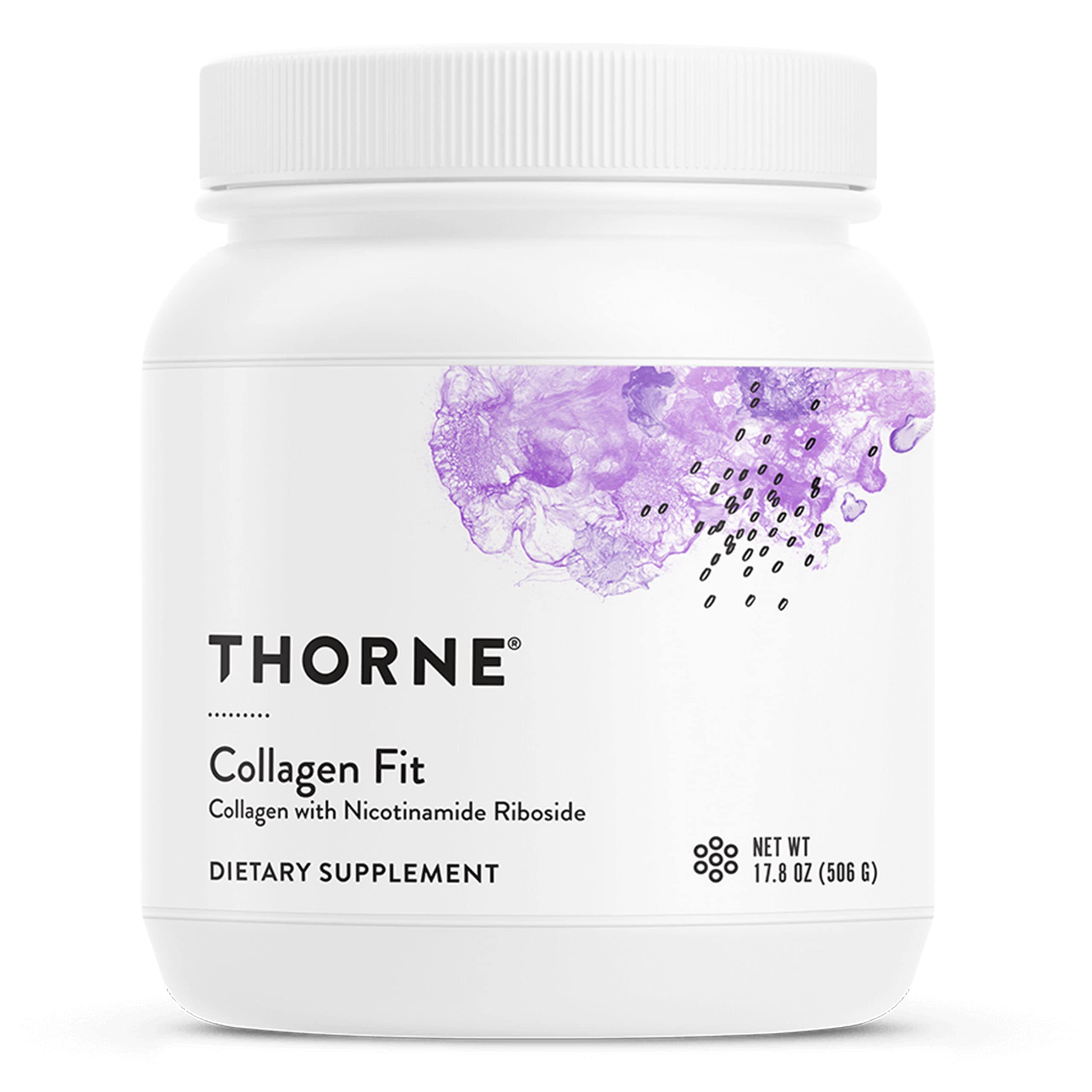 THORNE Collagen Fit - Unflavored Collagen Peptides Powder with Nicotinamide Riboside -15g of Collagen Peptides and 14g Protein per Serving - NSF Certified for Sport - 17.8 Oz - 30 Servings