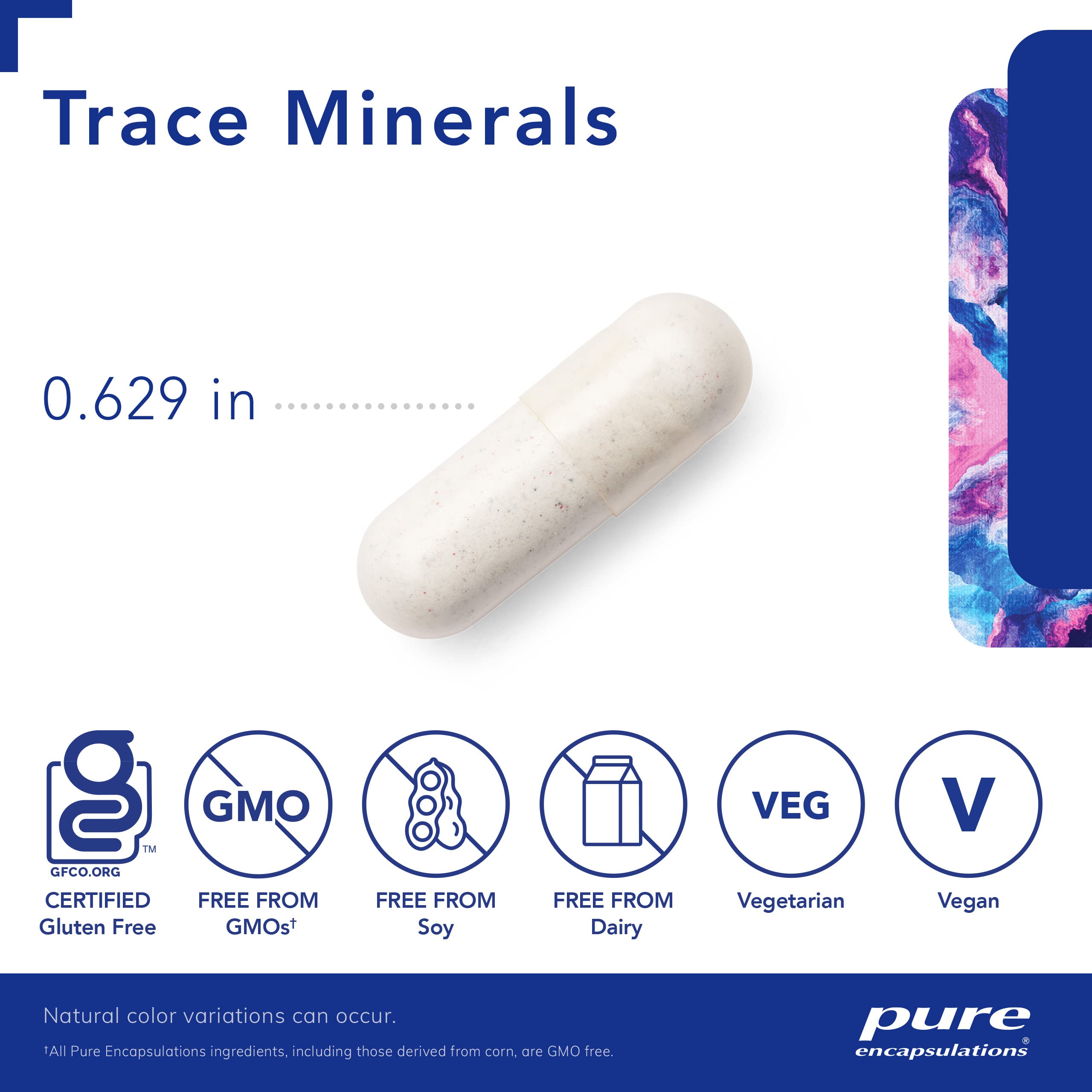 Pure Encapsulations Trace Minerals - Multimineral Supplement - Mineral Supplement - Supports Metabolism & Cellular Function* - Gluten Free & Vegan - 60 Capsules