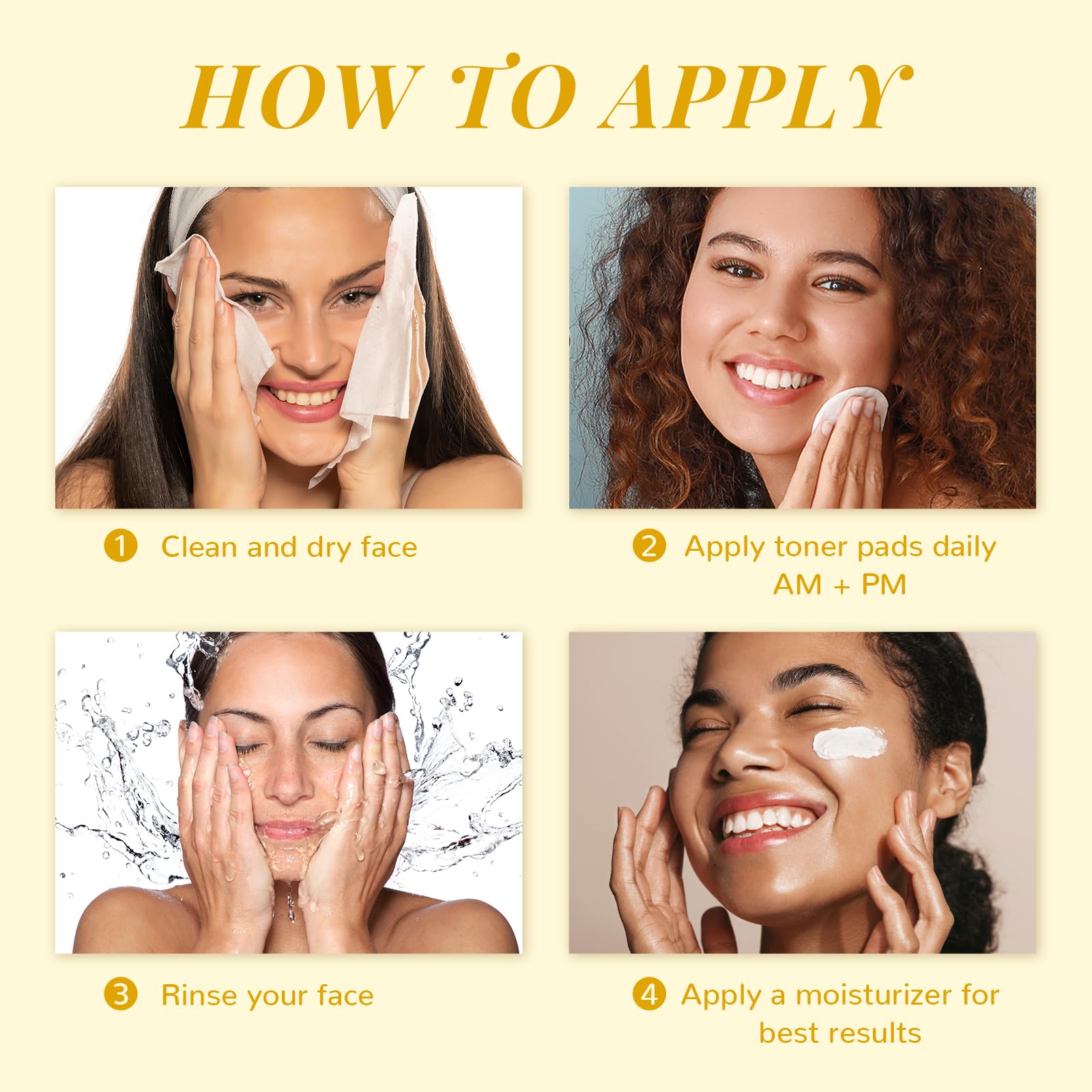 ANAI RUI Pore Minimizing Pads, with Witch Hazel, PHA, Salicylic Acid, Niacinamide, Facial Toner Pads for Exfoliation and Minimizing Pores, Improving Skin Tone, Face Exfoliating Pads 50 Pads