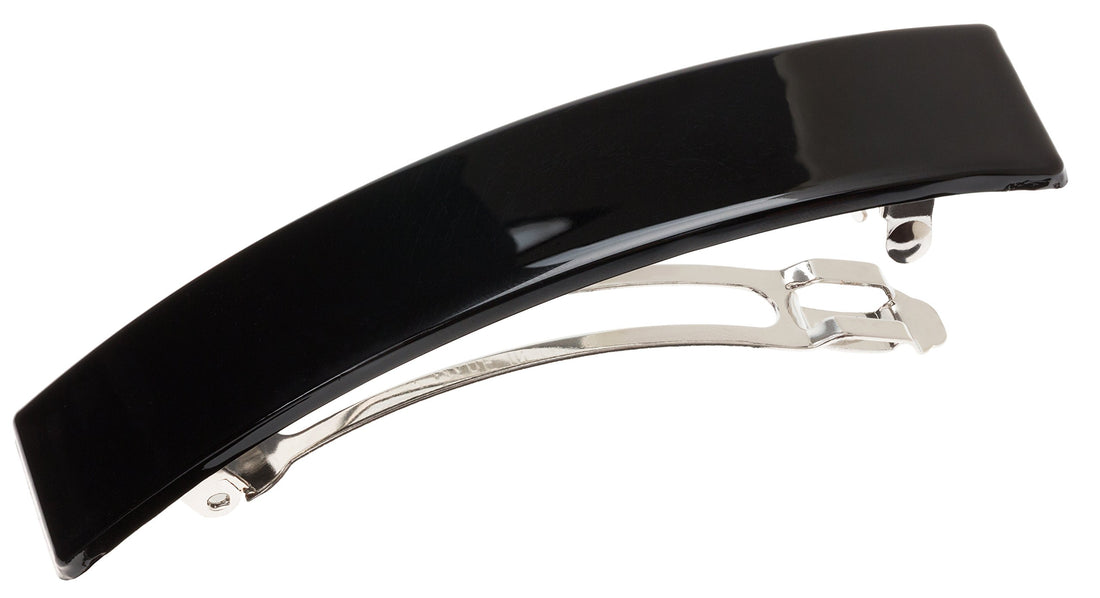 France Luxe Belle Casual Rectangle Barrette Black