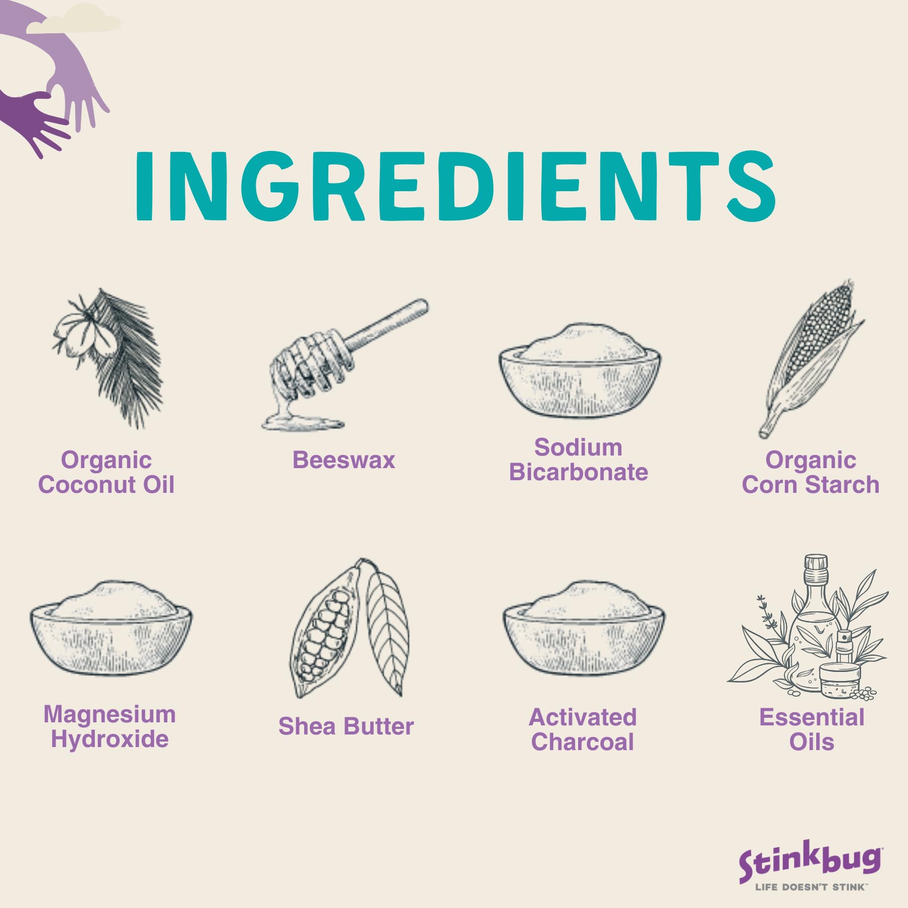 Stinkbug Naturals Tea Tree Deodorant Stick, 2.1 Ounce -- 1 each