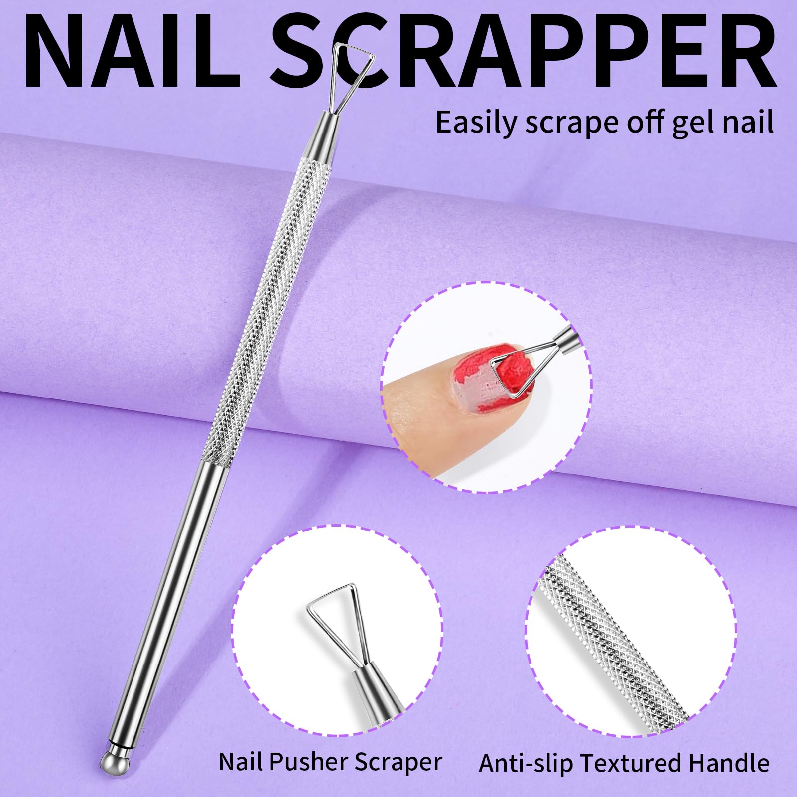 Teenitor Cuticle Remover with Cuticle Pusher and Cuticle Cutter, Cuticle Trimmer Cuticle Nippers Nail Clippers for Women, Pedicure Tools for Fingernails Toenails