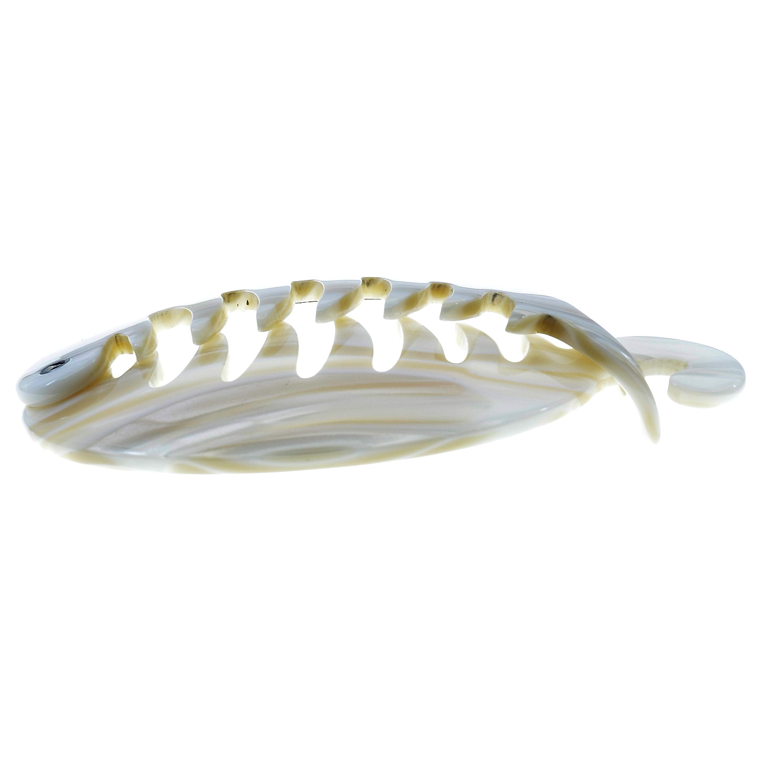 Camila Paris - CP2338 (4) ROUND French woman Hair Accessories, Hair Banana Strong and Durable Hair Ornaments. Handmade in France with Cellulose Acetate (4, ALBA)