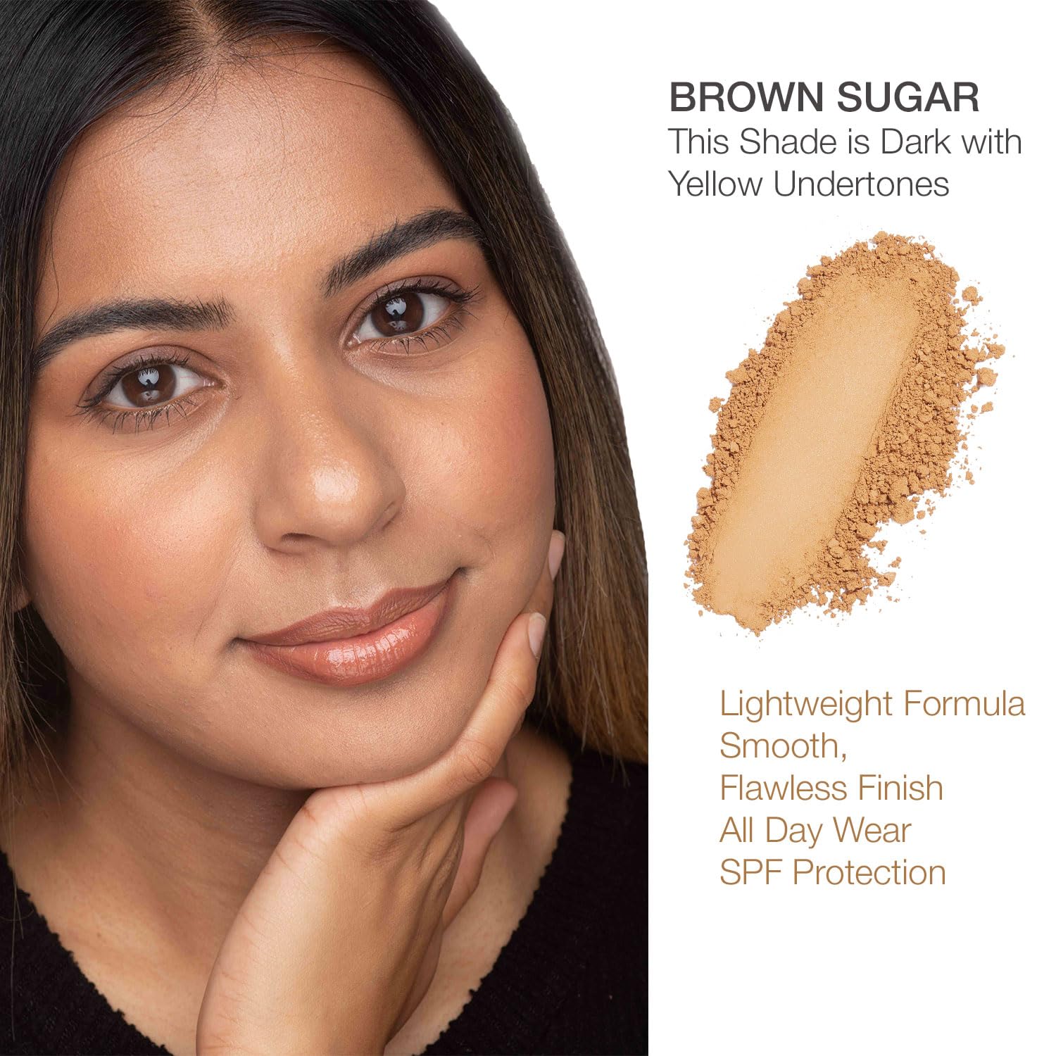 Bella Pierre Mineral Foundation, Brown Sugar, 0.3-Ounce