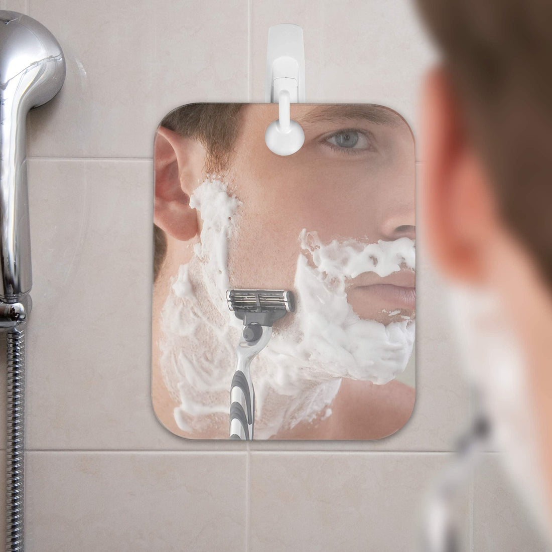 Deluxe Shave Well Fog-free Shower Mirror - 33% Larger Than the Original Shave Well Mirror