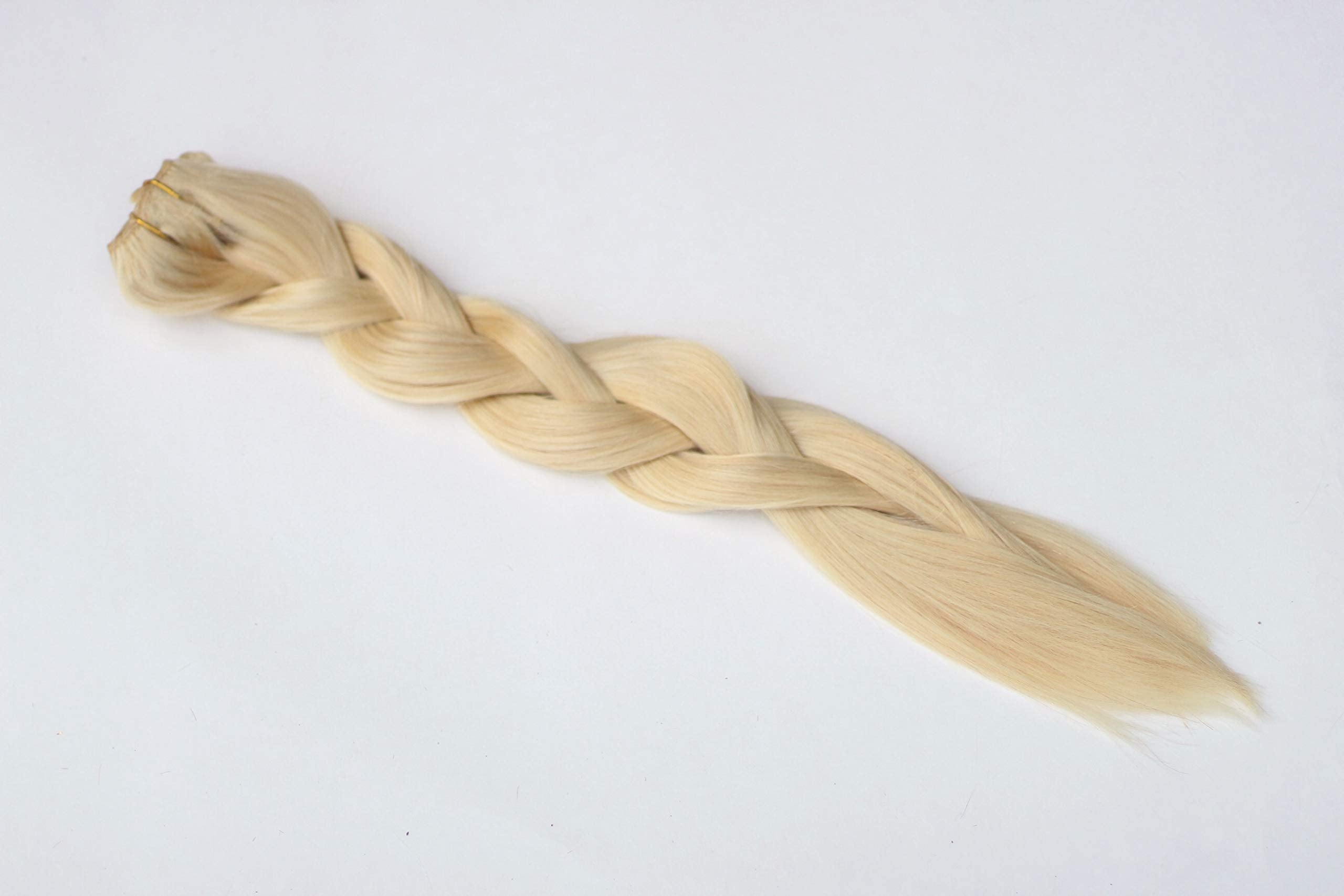 Tressmatch Thick To Ends 20 22 Remy (Remi) Human Hair Clip In Extensions Bleach/Light Blonde (Color #613) 10 Pieces Thick To Ends Full Head Luxury [Set Weight:5.3oz/150grams)