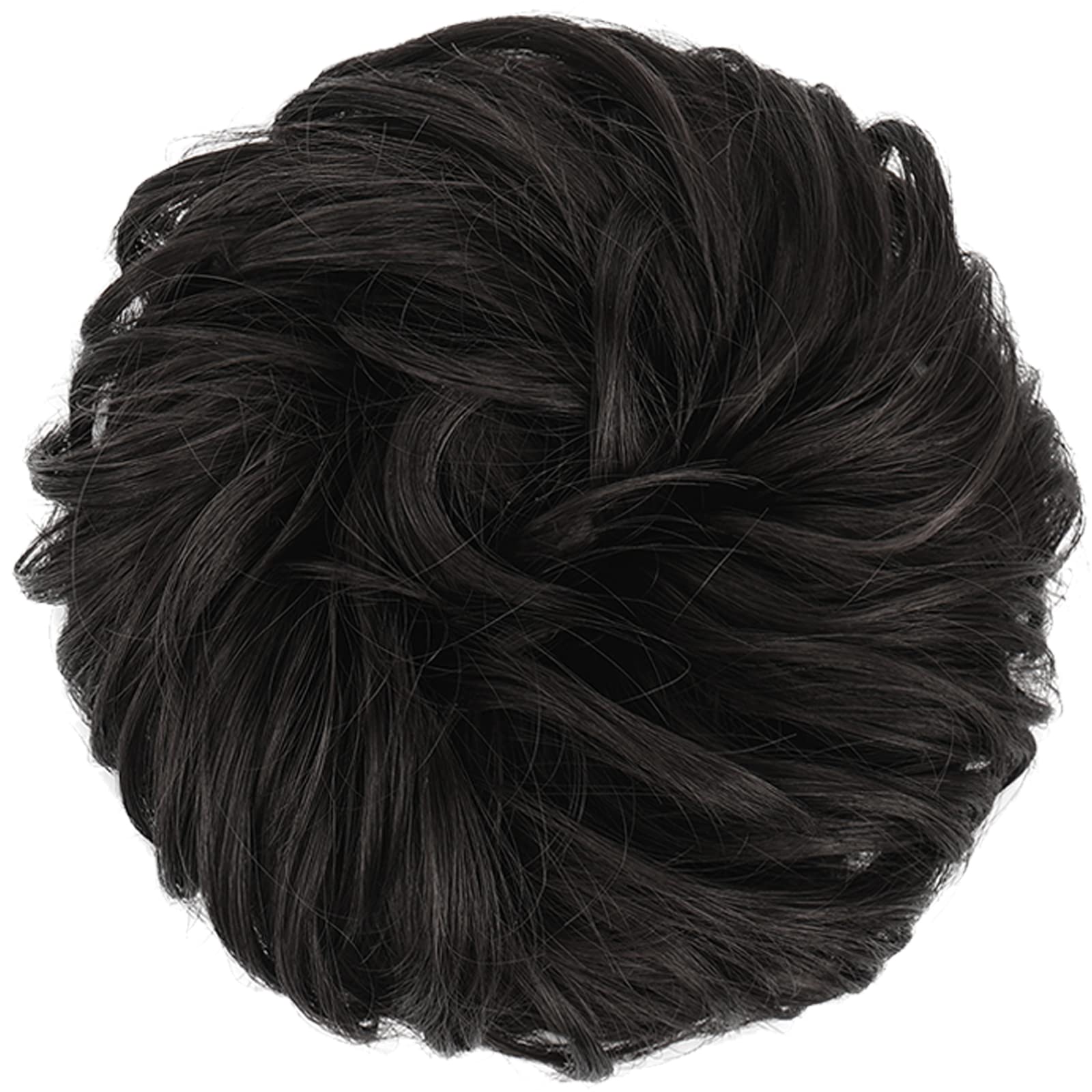 FESHFEN Hair Bun Extensions Messy Curly Hair Scrunchies Plus Size Hairpieces Synthetic Donut Updo Hair Pieces for Women Girls, 1.94oz