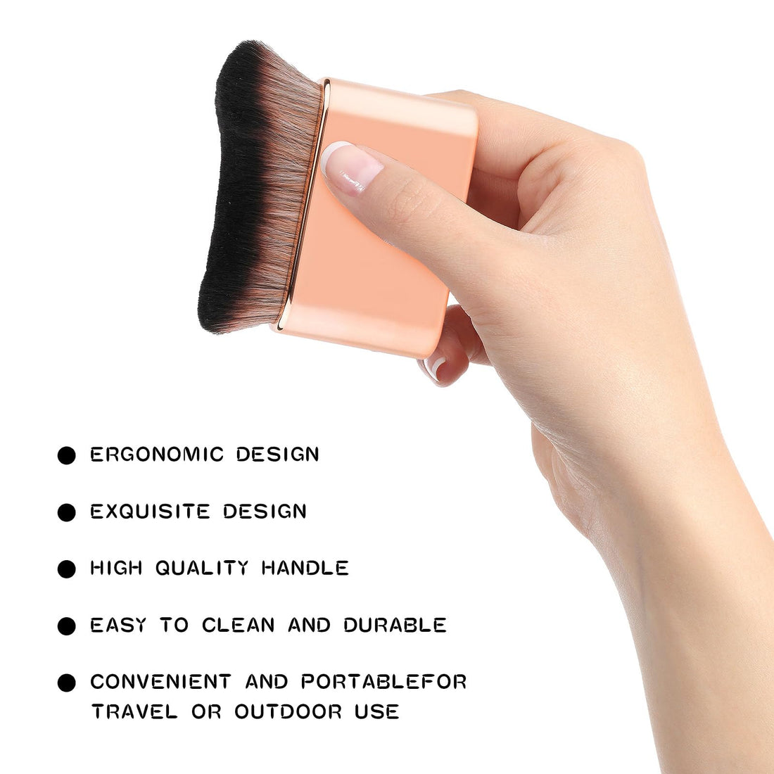 3 Pcs Makeup Brushes Dual-ended Foundation Pro Facial Palm Brush Self Tan Blend Body Eyes Legs Highlight Contouring Liquid Cream Powder Tool