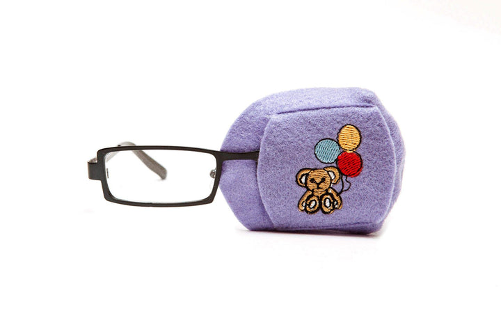 Amblyo-Patch Ltd To Cover Left Eye, Teddy Bear With Balloons: Glasses Eye Patch For Kids To Treat Amblyopia/Lazy Eye - Teddy Bear With Balloons - One Patch Per Order