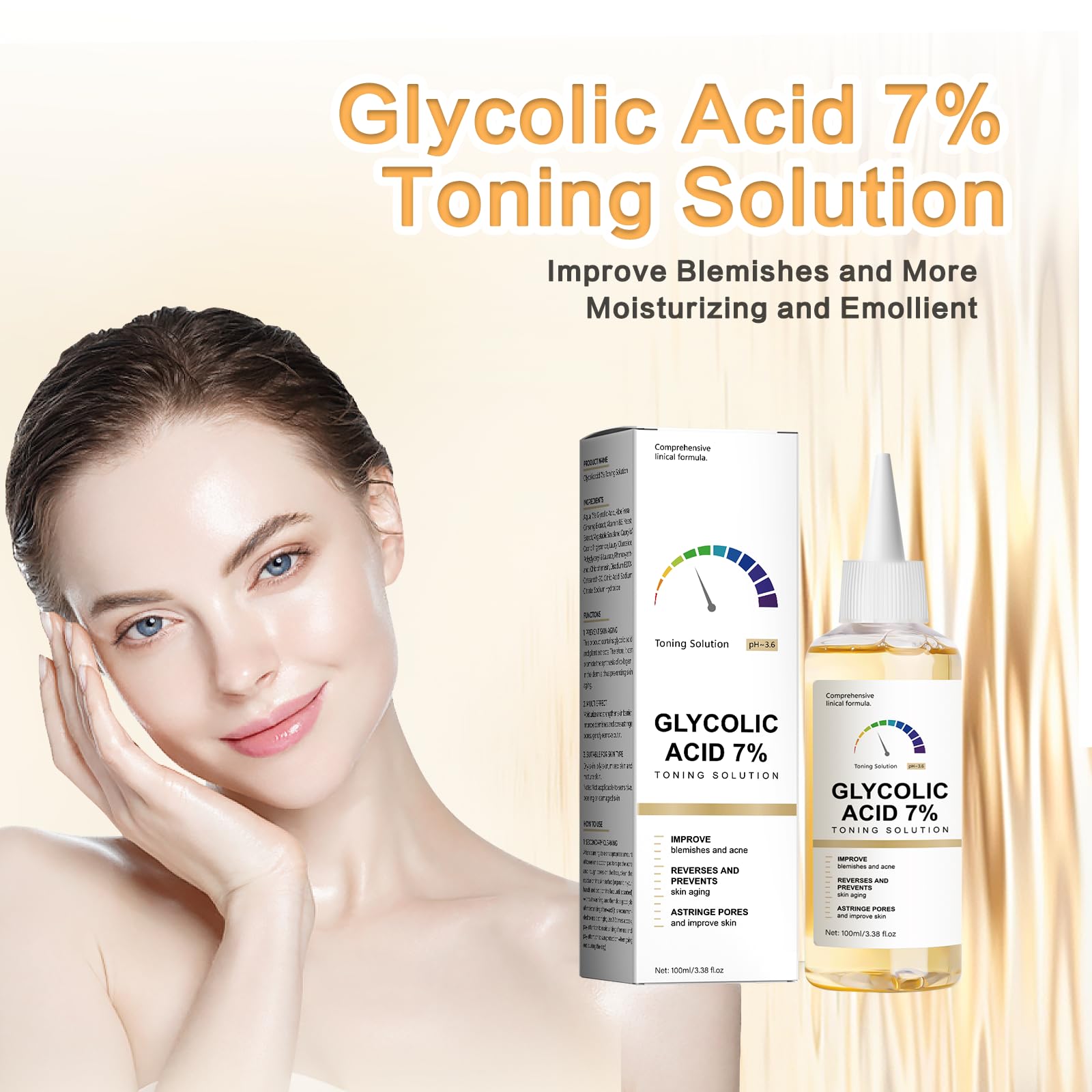 2PCS 2025 New Glycolicacid 7% Toning Solution,Restores Skin Vitality and Refreshing, Moisturizes The Face, Suitable for Daily Use(100ML*2 * 3.38fl.oz)