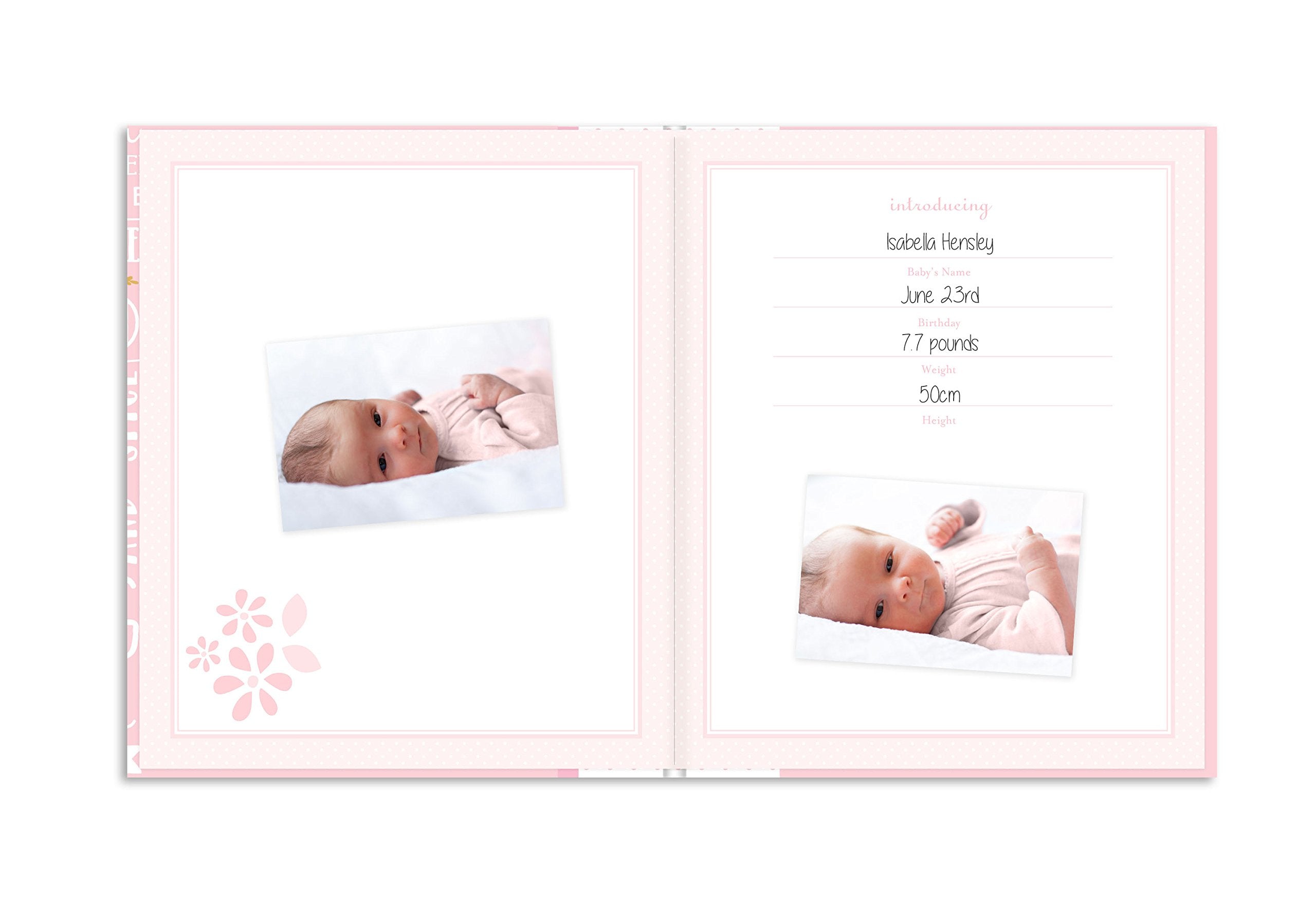 Lil Peach First 5 Years Dream Big Wordplay Baby Memory Book, Baby Keepsake Journal, Gift For New And Expecting Parents, 46 Fill In Pages, Pink