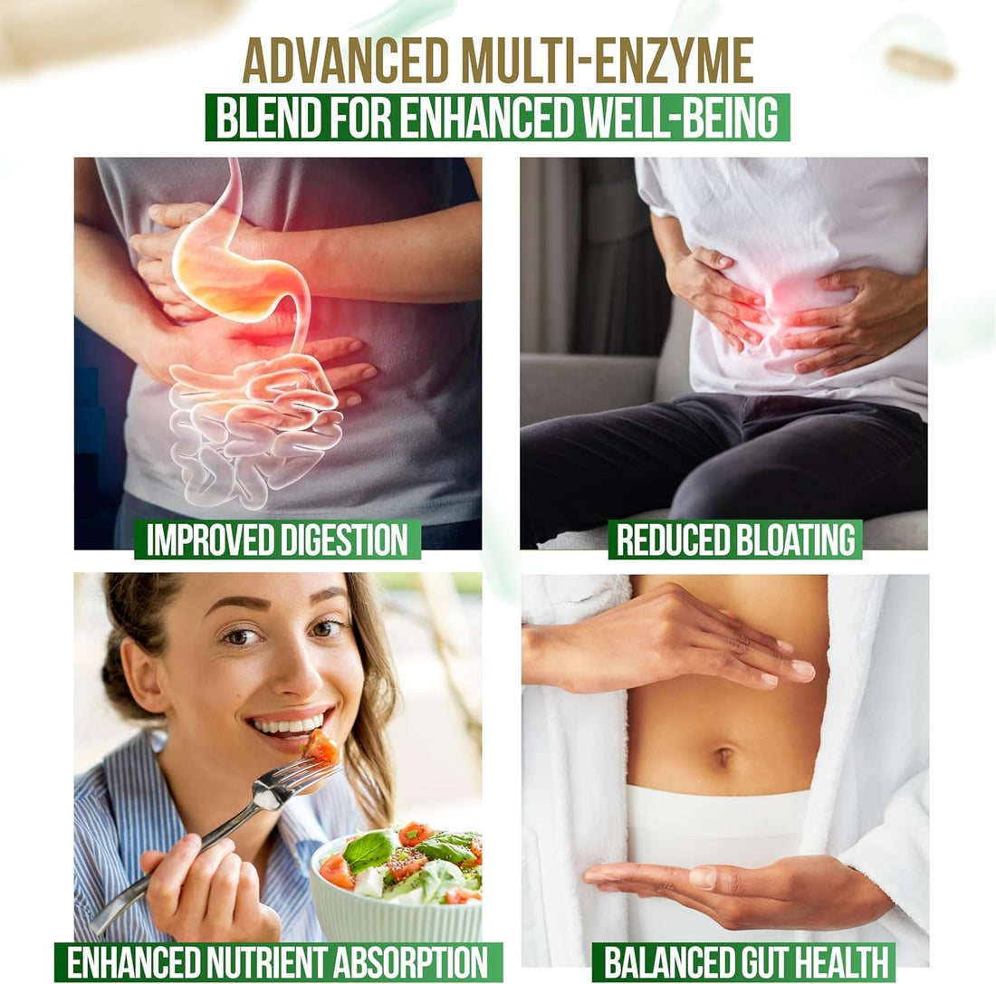 DR VITAMIN SOLUTIONS Probiotics and Multi Enzymes with Prebiotics for Digestive Health & Bloating Relief for Women & Men, Enzymes & Probiotics for Gut & Digestion - 30 Caps (1 Bottle, 30 Capsules)