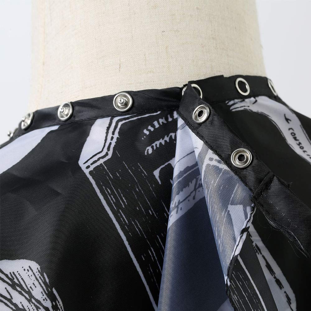 Borogo Borogo Professional Waterproof Hair Styling Cape Nylon Haircuting Salon Cape Gown Hair Salon with Snap Closure - 50 x 60 Black