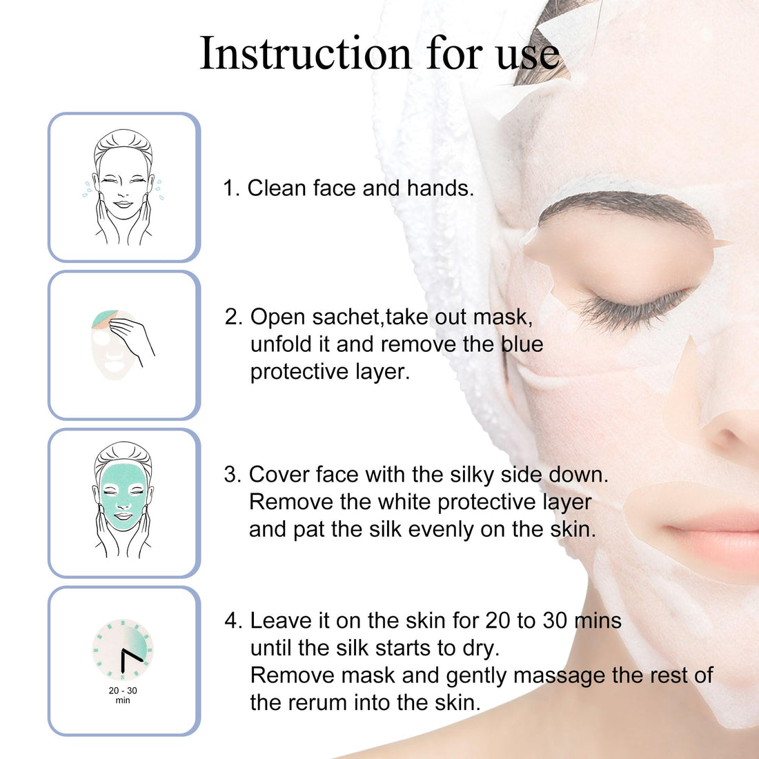 Derma Roller Dermaroller Facemask, 1 Pack (1 x 10 pieces)