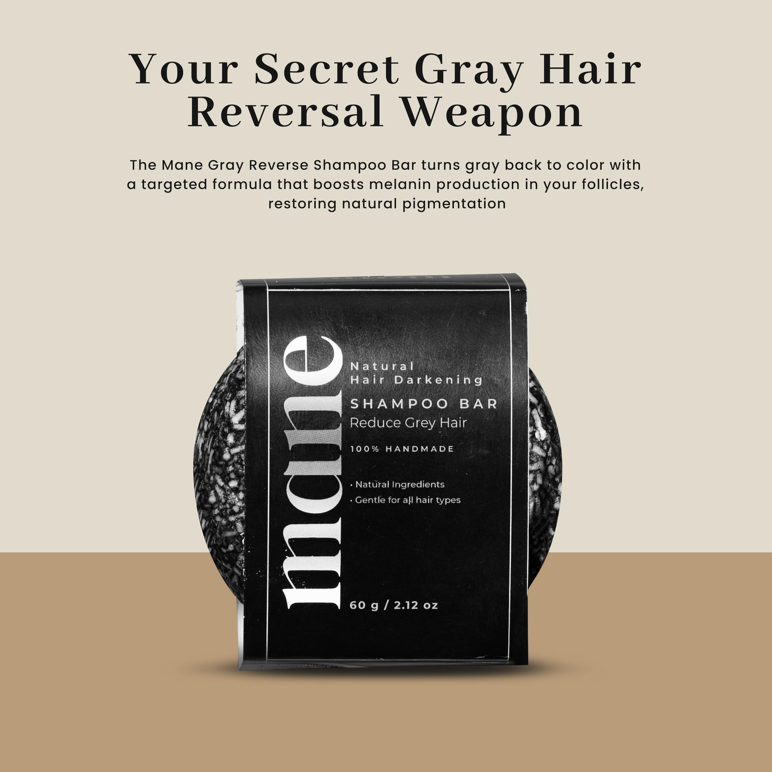 Superior Mane Shampoo Bar for Men. Hair Growth Formula for Stronger, Shinier Hair, Scalp, Beard & Eyebrow. With Bamboo Charcoal, Ginseng and Shea Butter