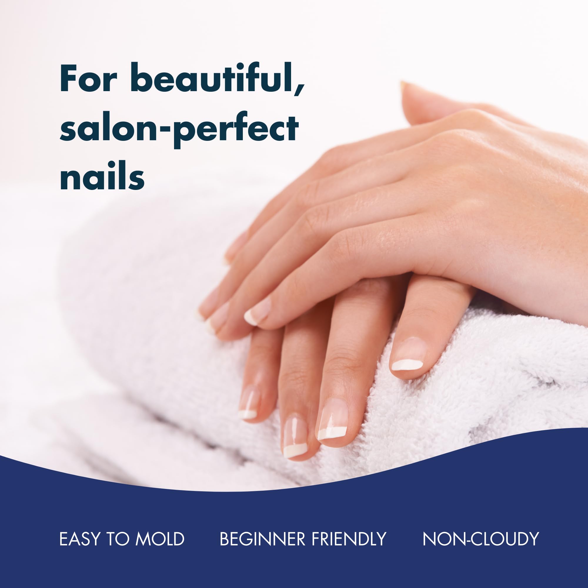 DeEnti Acrylic Nail Powder, 2oz Natural Pink Acrylic Powder Dip for Nails, Mixed Powder Clear and Pink Blend, Long Lasting Salon Quality, Bubble Free Professional Nail Powder for Manicure Nail Art