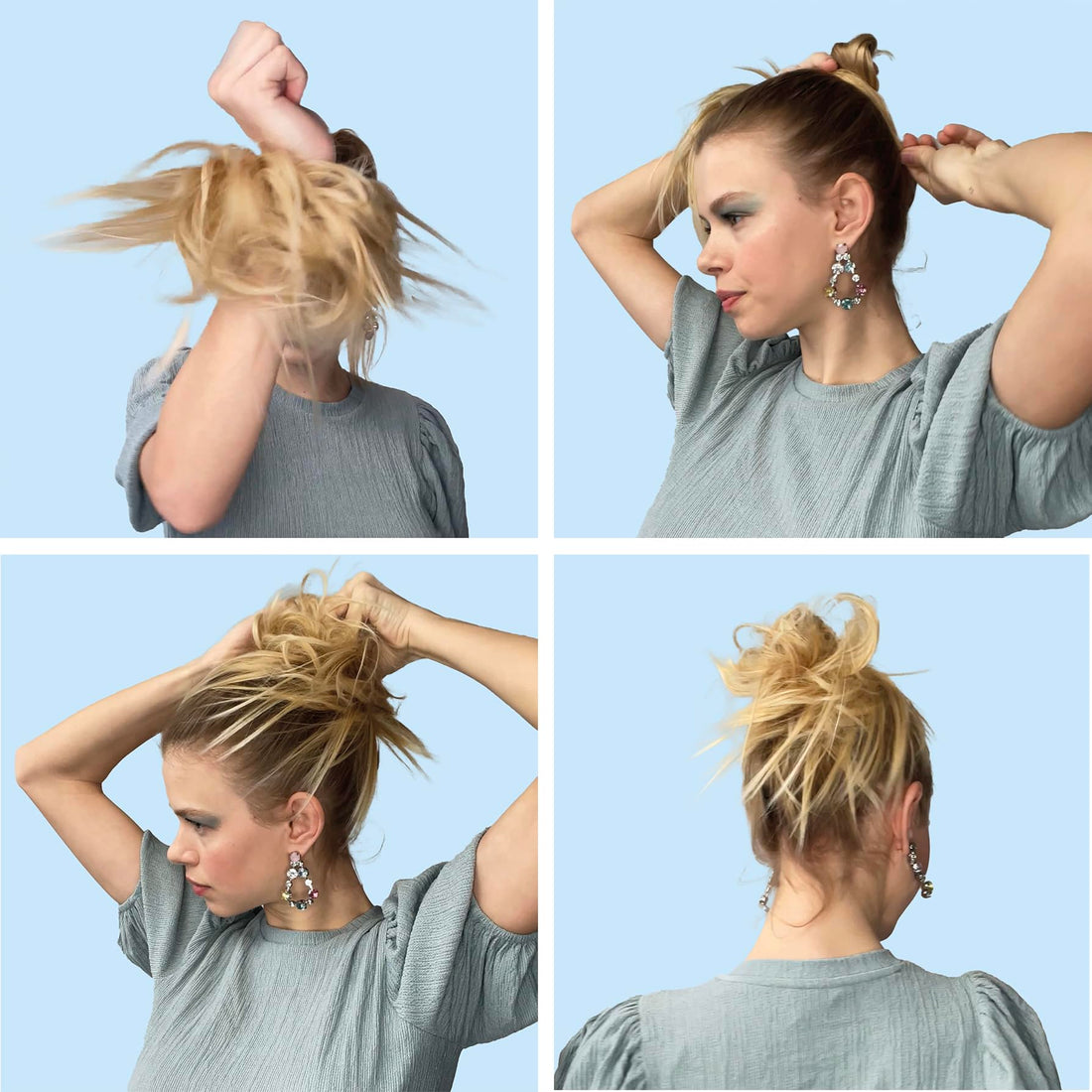 Brunette # 6 G3C : PRETTYSHOP Scrunchy Scrunchie Bun Up Do Hair Piece Hair Ribbon Ponytail Extensions Wavy Messy Brunette # 6 G3C