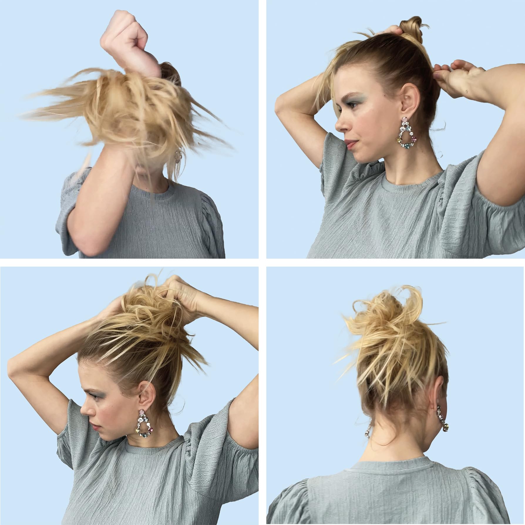 Prettyshop Hairpiece-Ponytail Brown mix # 4T30 G15C: PRETTYSHOP Scrunchy Scrunchie Bun Up Do Hair Piece Hair Ribbon Ponytail Extensions Wavy Messy Brown mix # 4T30 G15C