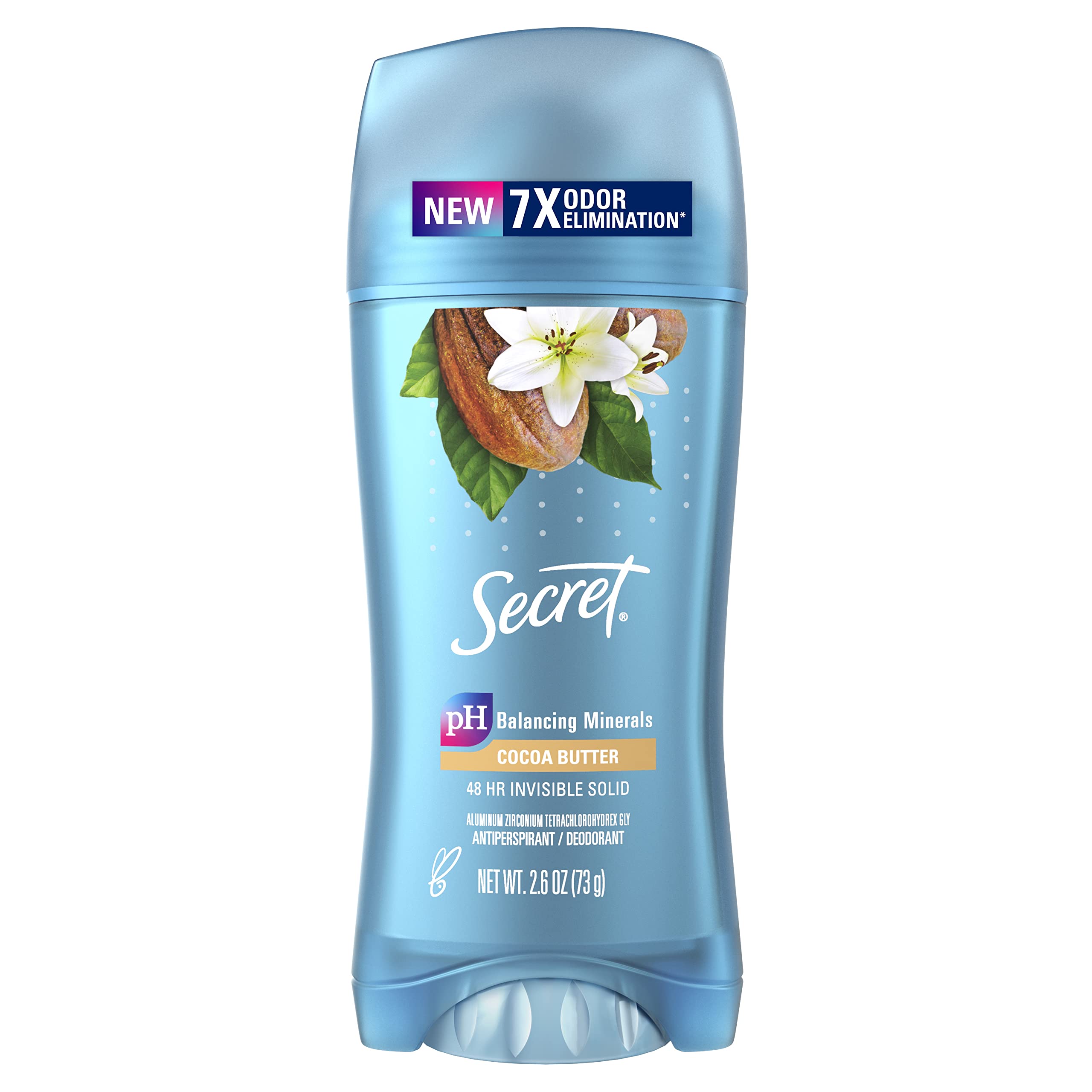 Sec Scnt Exp Coco Bttr Size 2.6z Secret Scent Expressions Cocoa Butter Kiss Invisible Solid Antiperspirant D